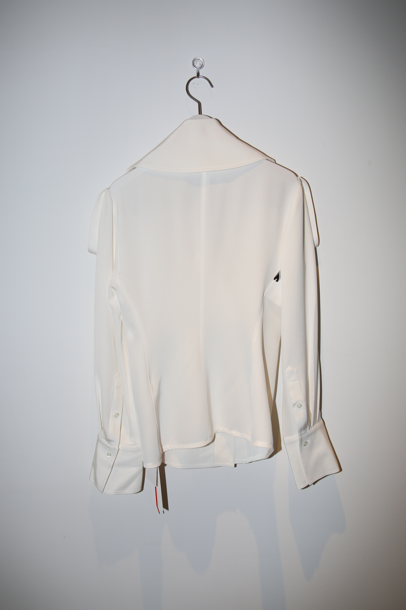 2021 PETER DO / SILK CREPE SHORT TRENCH JACKET IN ECRU : DEADSTOCK