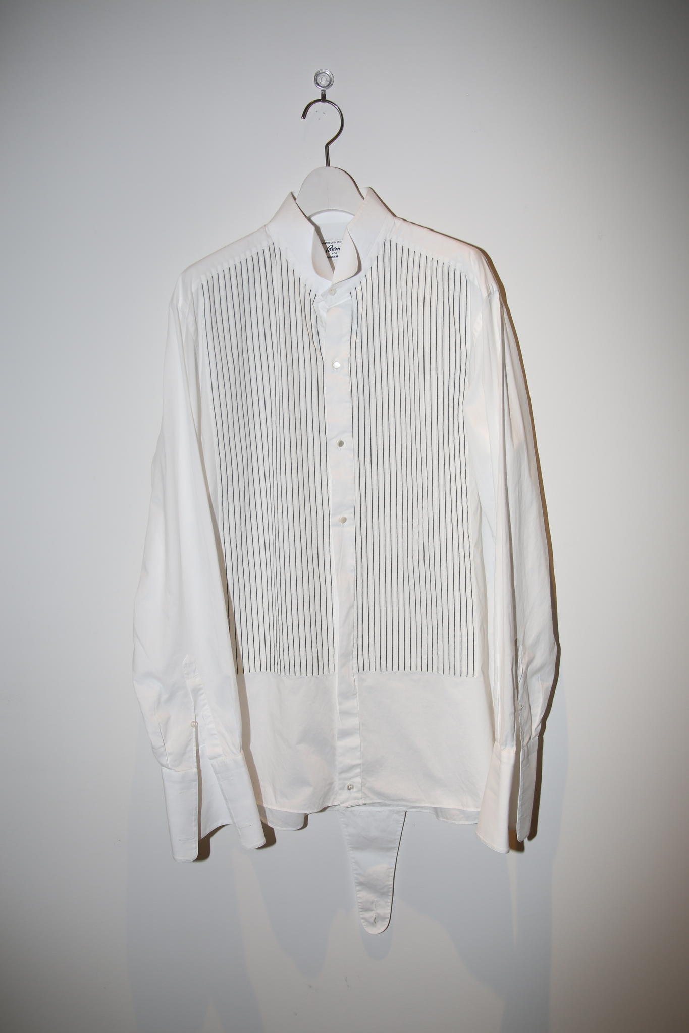 1990 BRIONI / TAXIDO DRESS SHIRT BODY SUIT IN WHITE