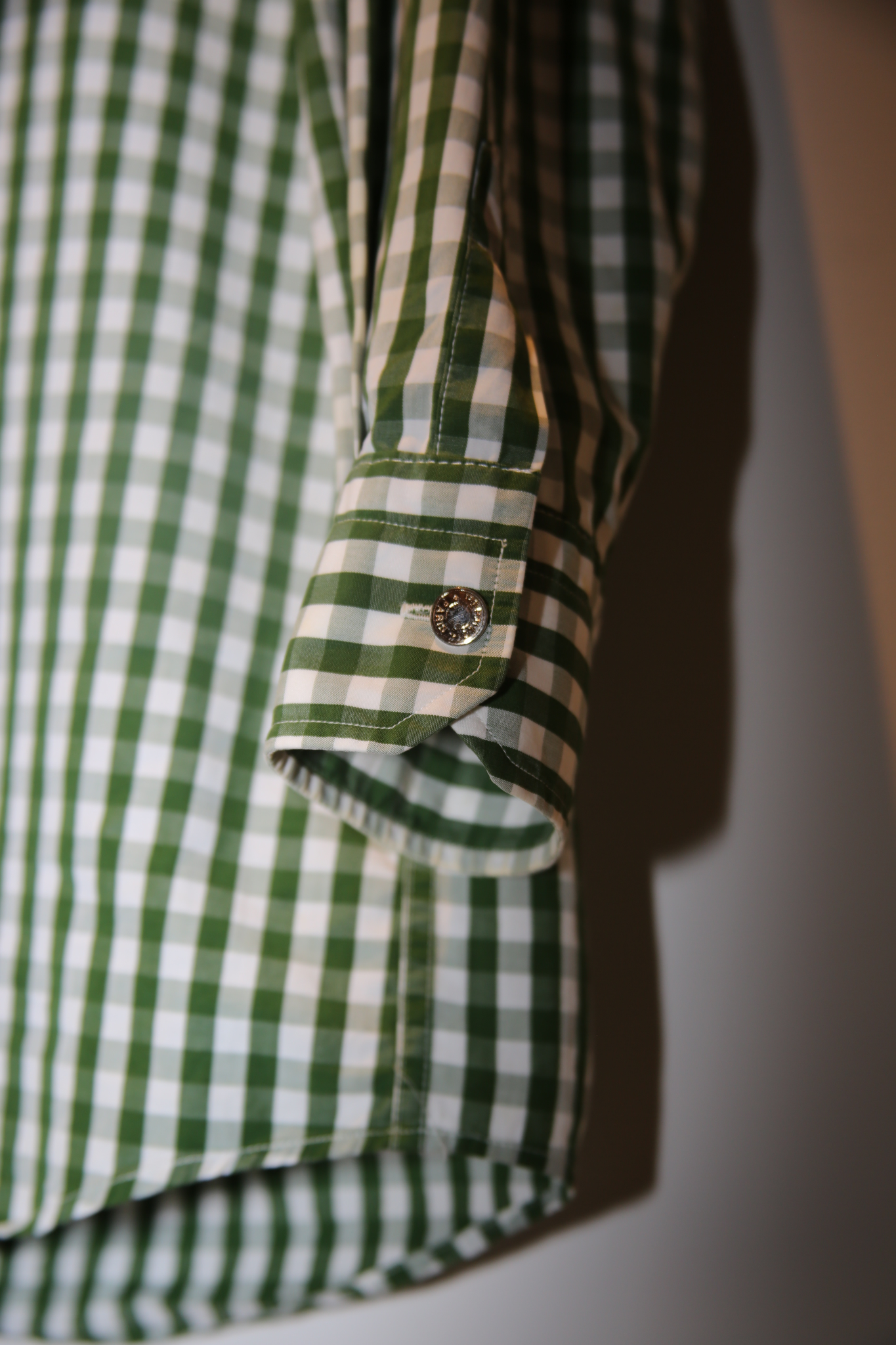 2000 HERMES / GINGHUM CHECK B.D SHIRT IN COTTON