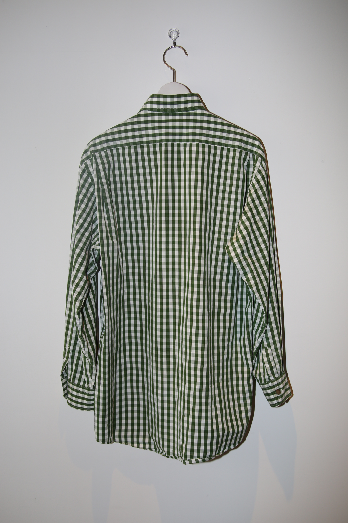 2000 HERMES / GINGHUM CHECK B.D SHIRT IN COTTON