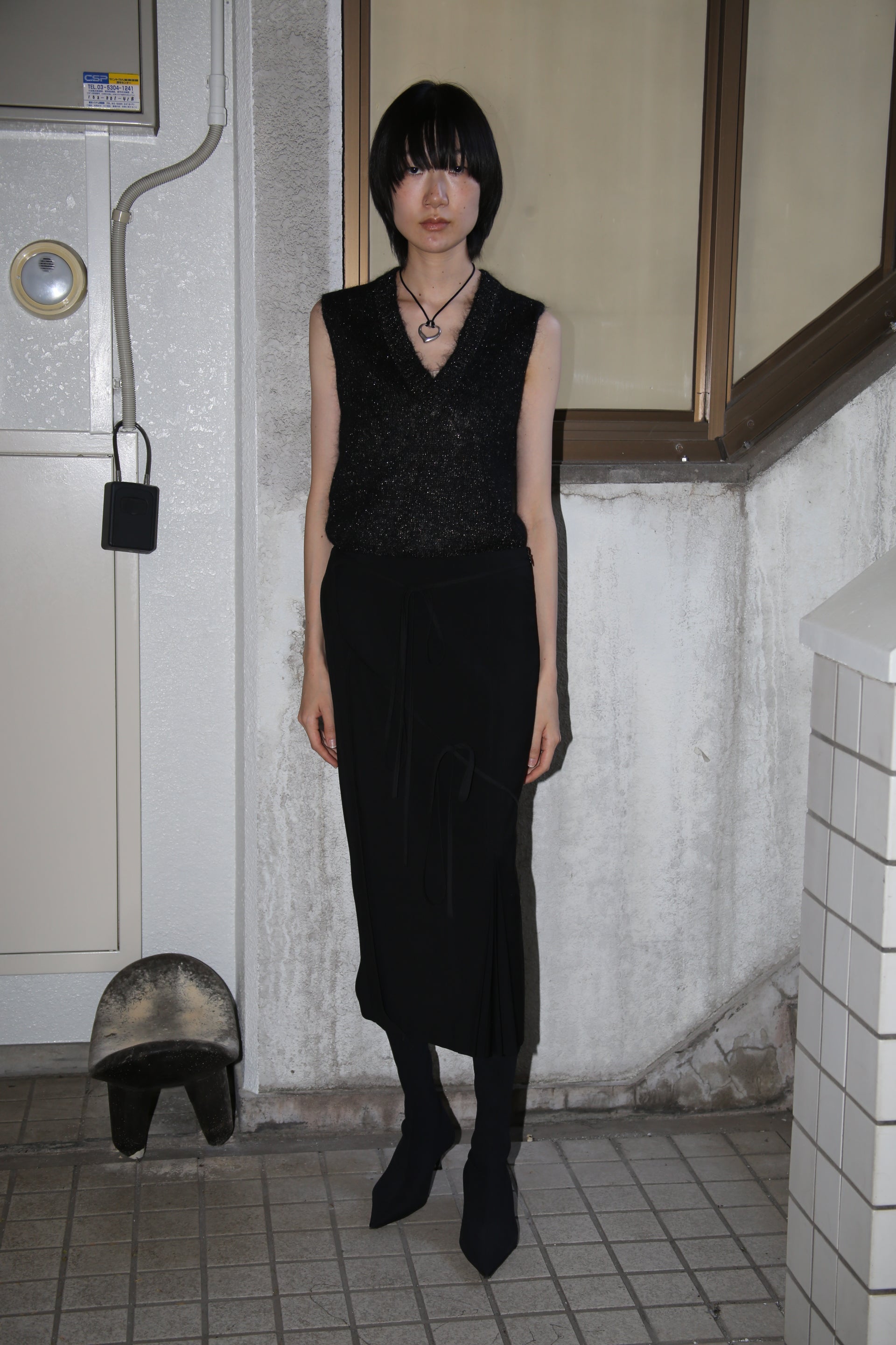 2004 MAISON MARTIN MARGIELA / GLITTER MOHAIR KNIT VEST
