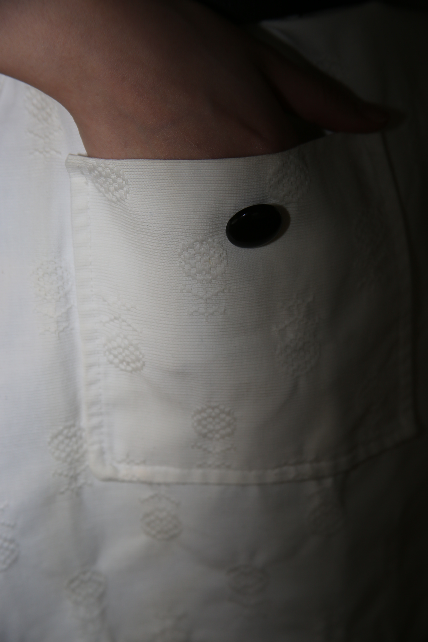 1960 VINTAGE / SLEEVELESS JACQUARD SUIT IN COTTON