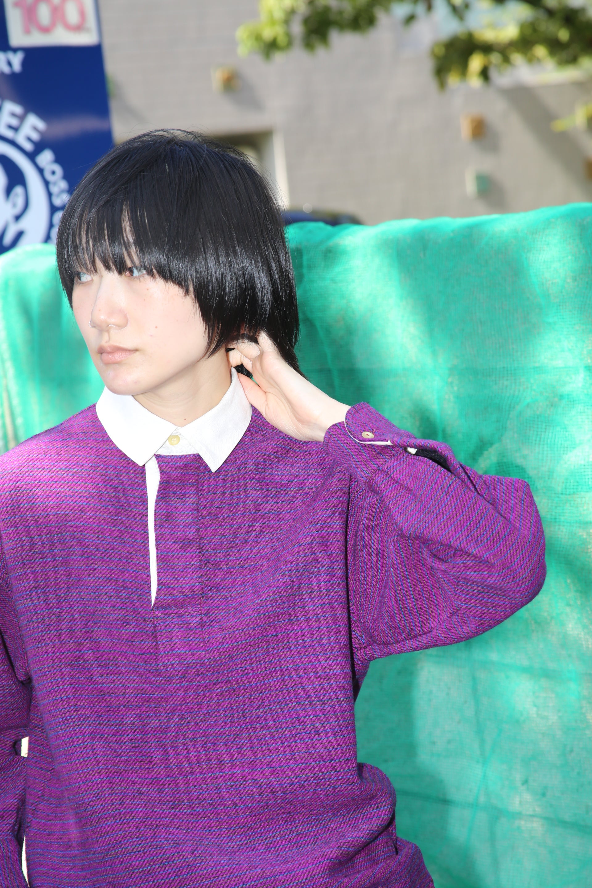 1973 LANVIN / TWEED RUGGER SHIRT IN WOOL CASHMERE