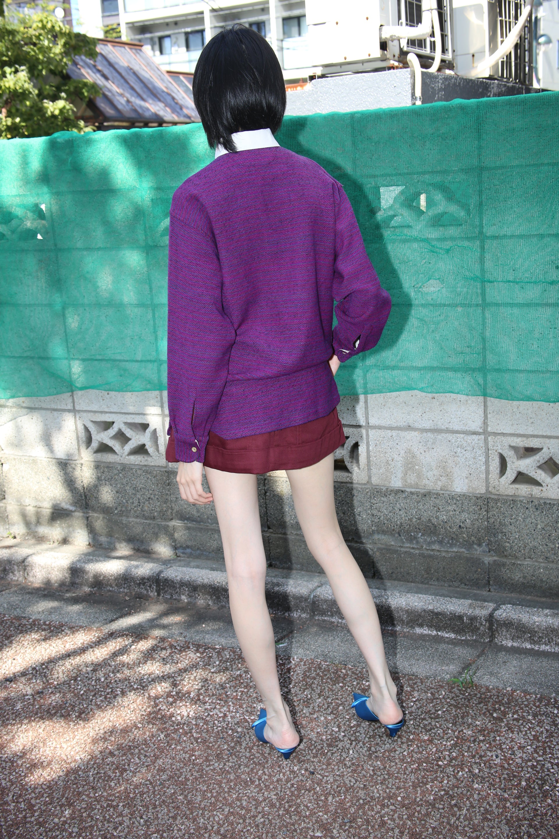 1973 LANVIN / TWEED RUGGER SHIRT IN WOOL CASHMERE