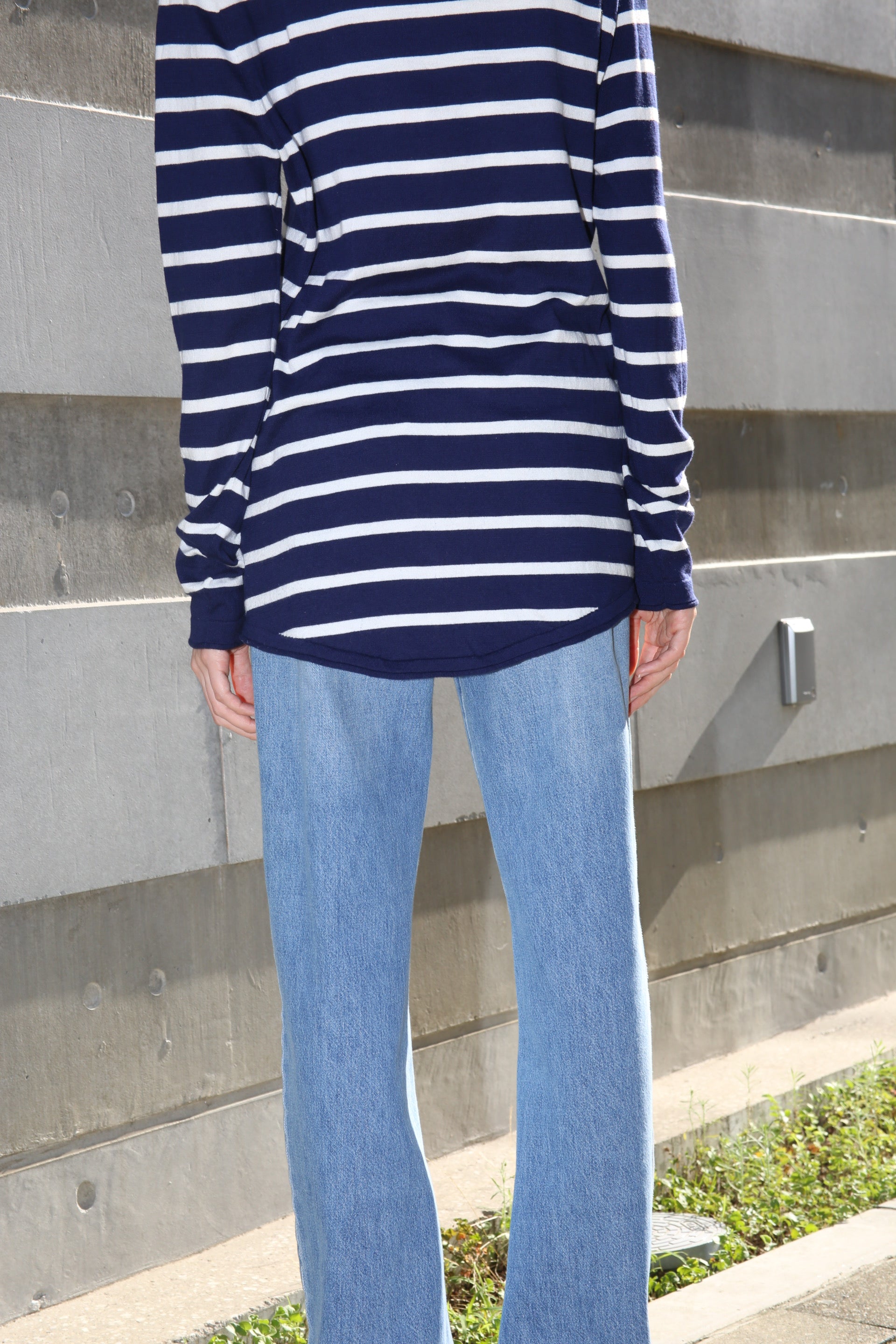 2000 NEIL BARETT / LONG AND LEAN BORDER SWEATER IN COTTON