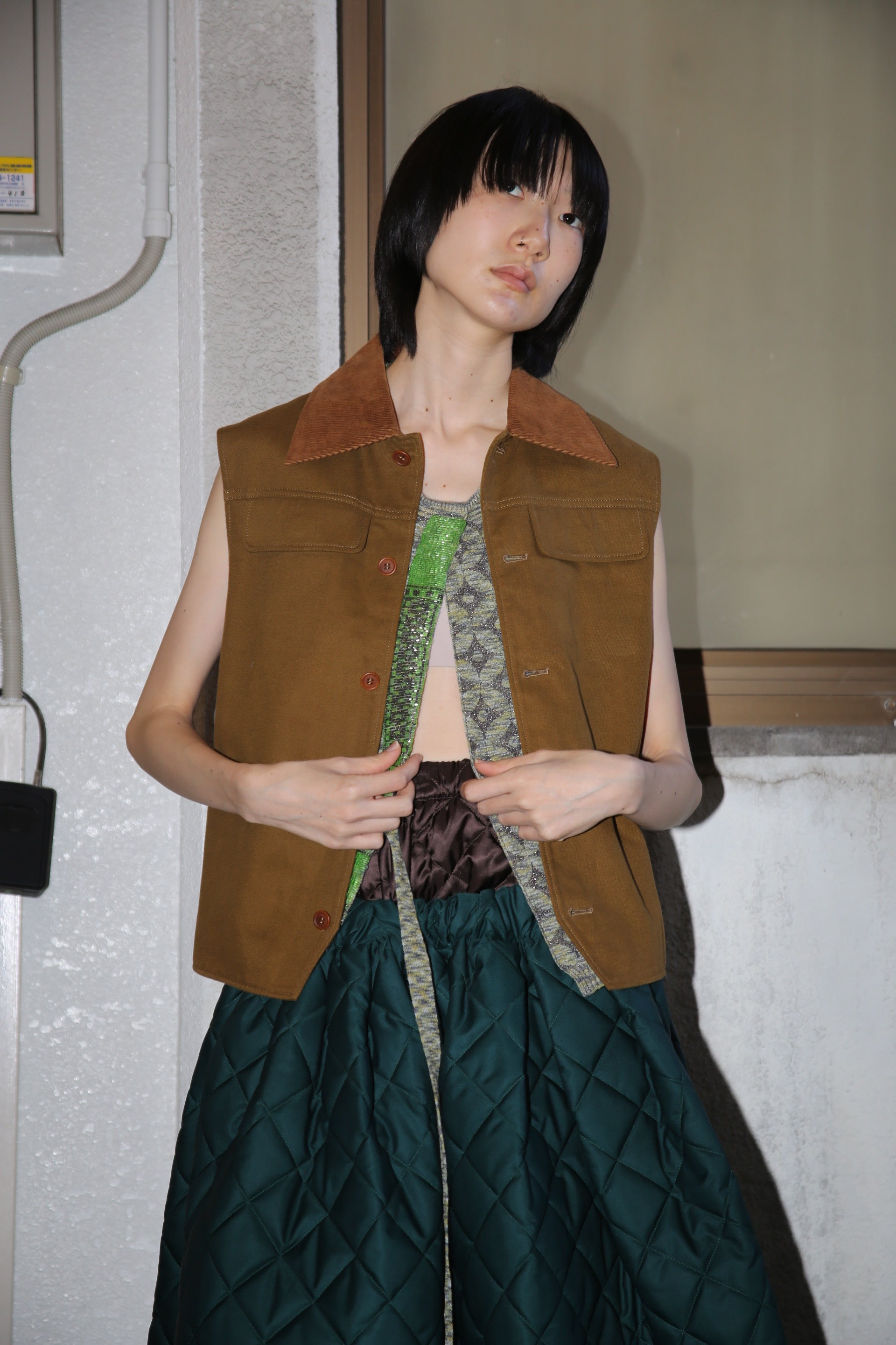 2000 GIGLI BY ROMEO GIGLI / SLEEVELESS WORK JACKET