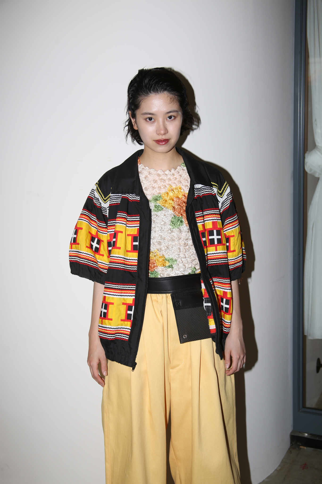 1980 VINTAGE / SHORT SLEEVE SEMINOLE INDIAN PATCH WORK JACKET