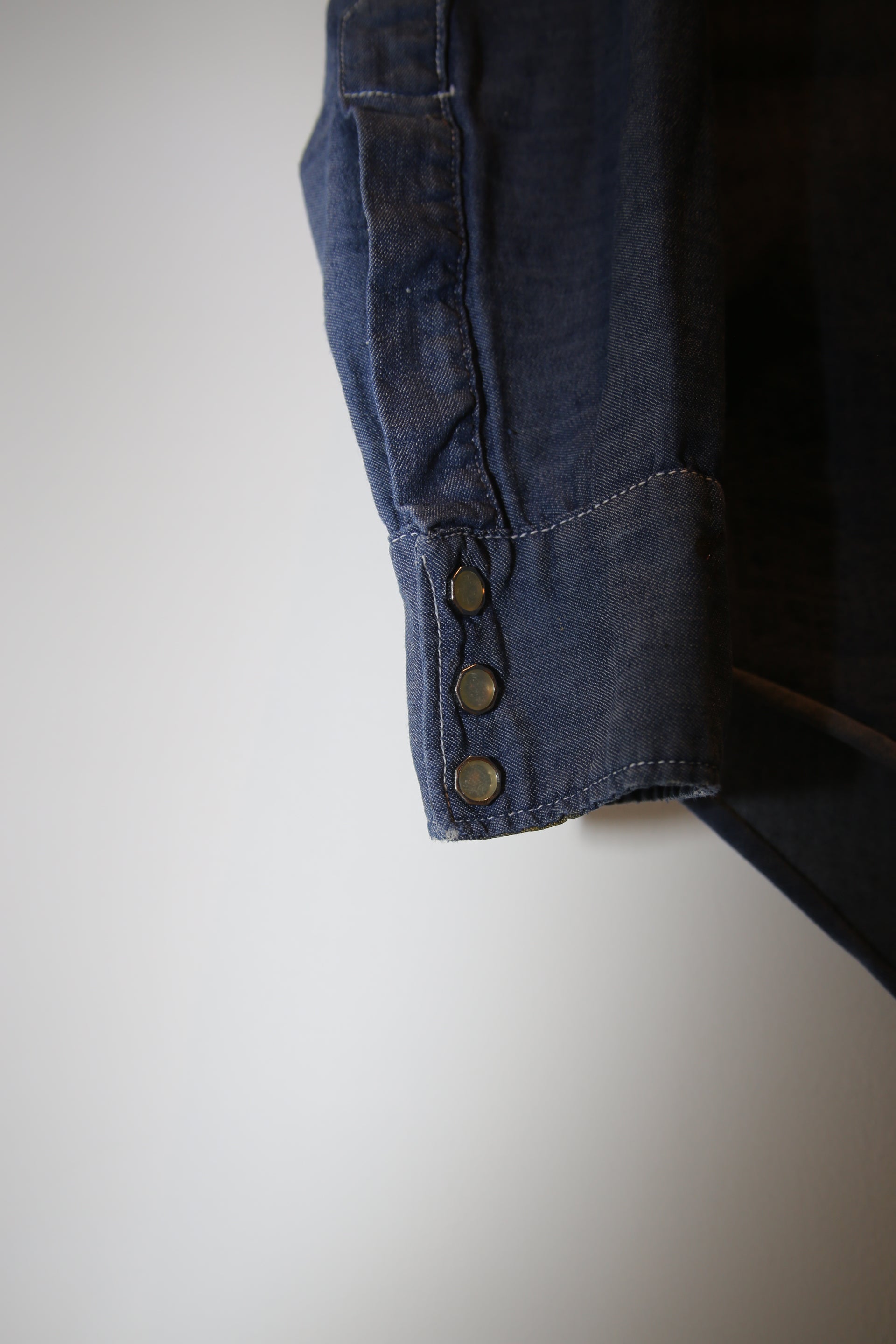 1970 ROEBUCKS / PULLOVER DENIM WESTERN SHIRT