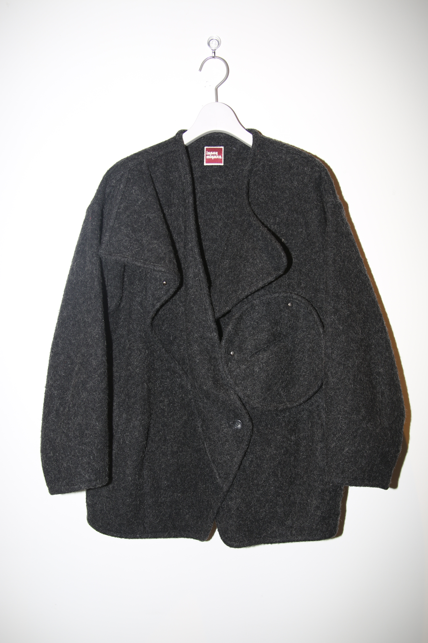 1970 ISSEY MIYAKE / BLANKET WOOL JACKET WITH CIRCLE POCKET