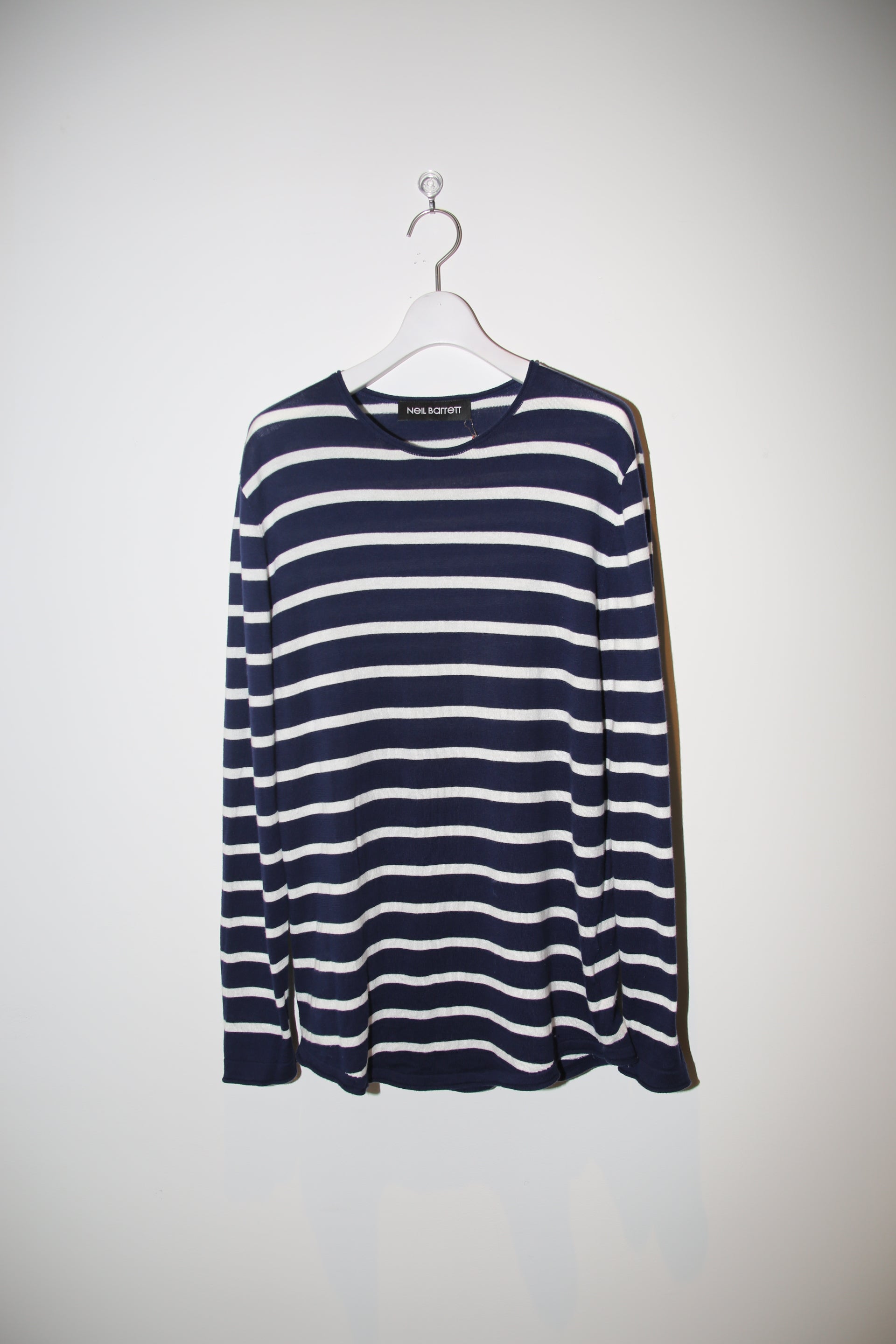 2000 NEIL BARETT / LONG AND LEAN BORDER SWEATER IN COTTON