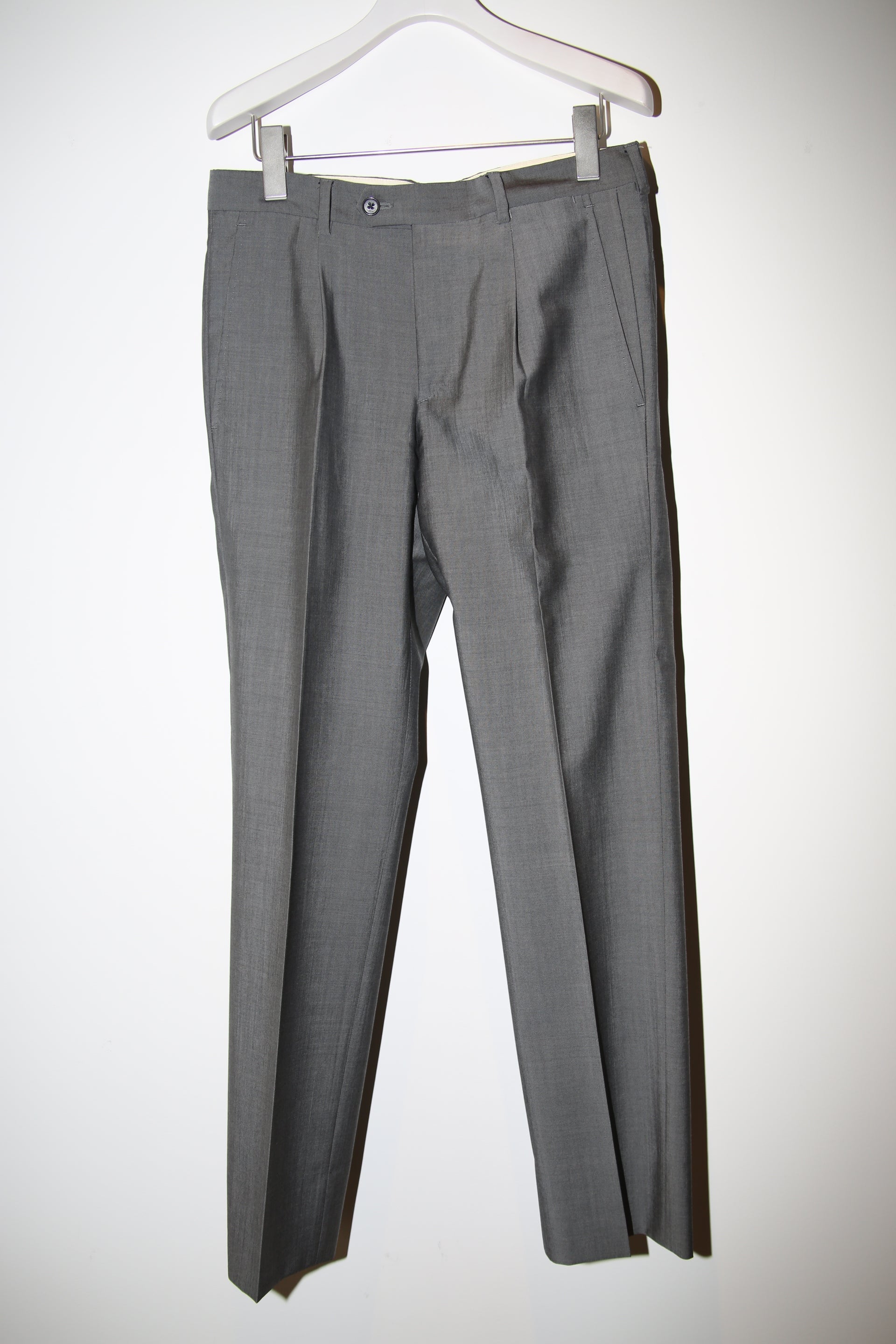 2010 CANTARELLI / WOOL TAILORED SUIT IN GREY : SIZE 44