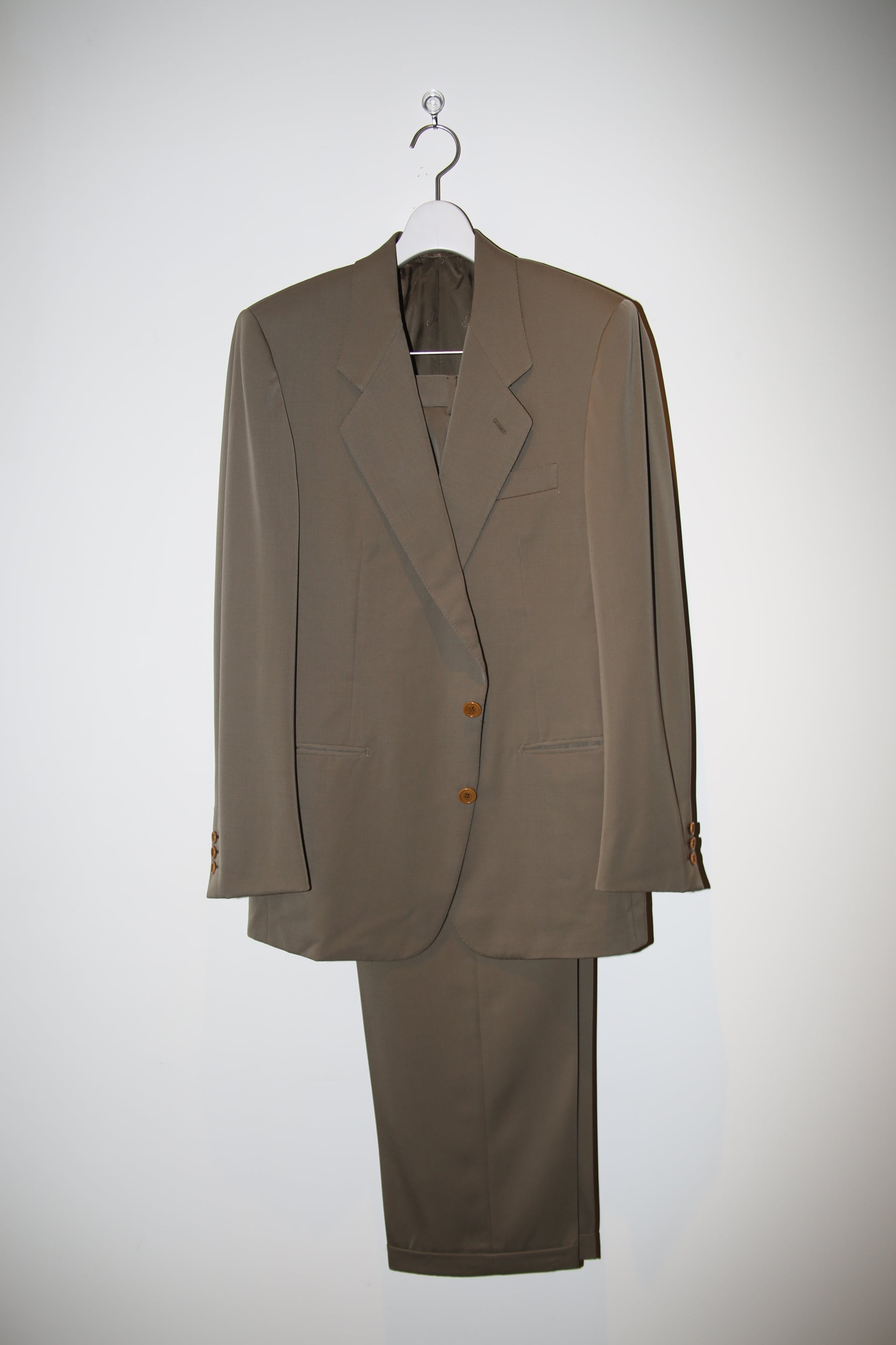 1990 BELVEST / WOOL SOLARO TAILORED SUIT : SIZE 46