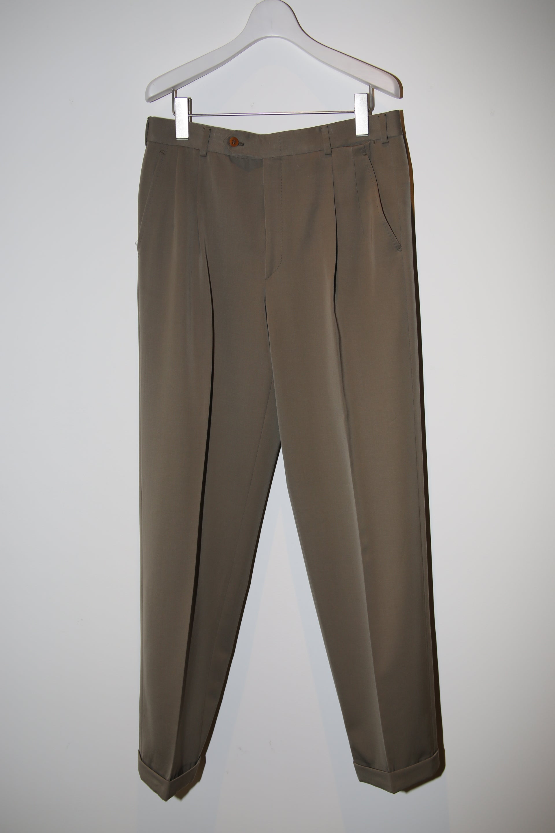 1990 BELVEST / WOOL SOLARO TAILORED SUIT : SIZE 46