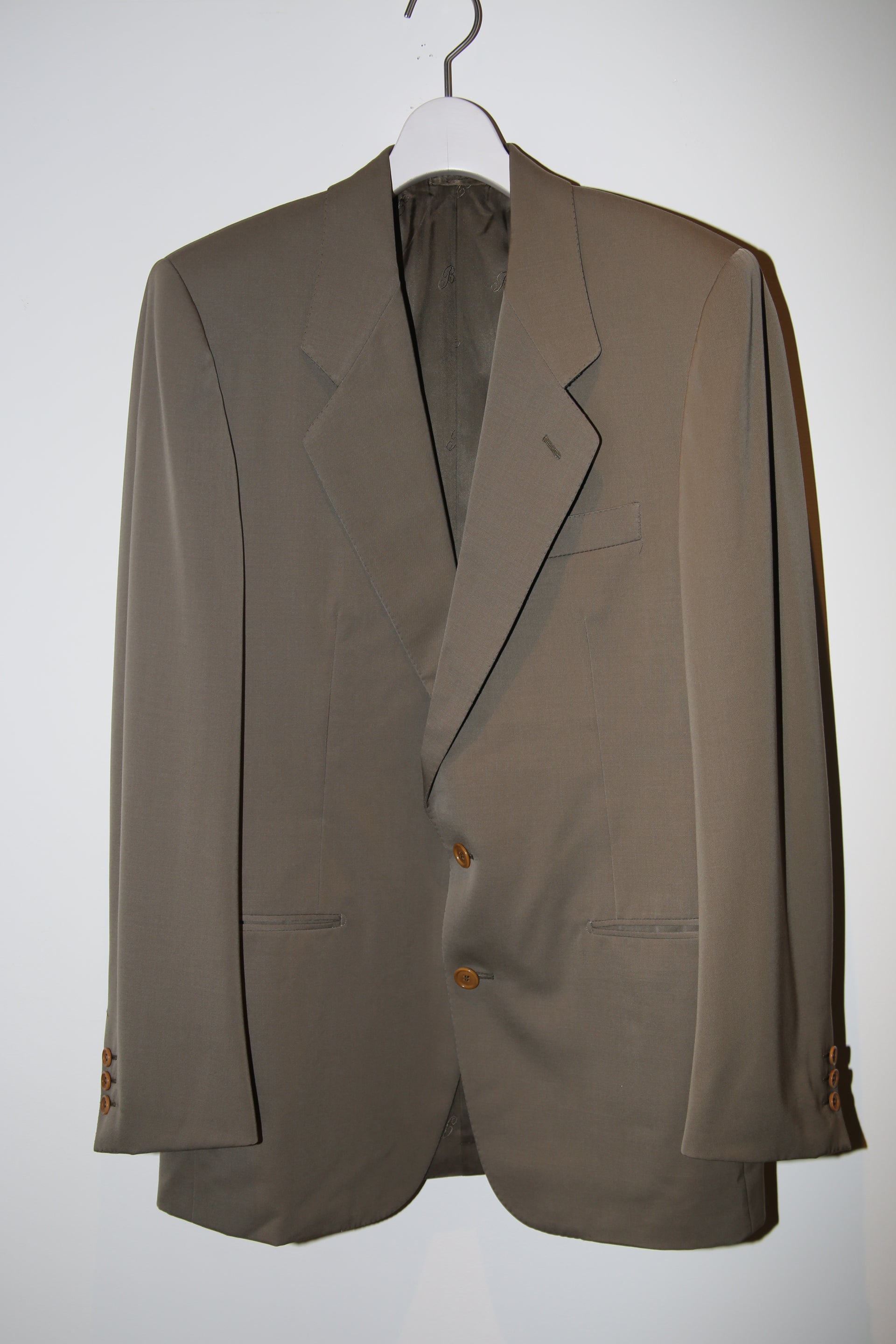 1990 BELVEST / WOOL SOLARO TAILORED SUIT : SIZE 46