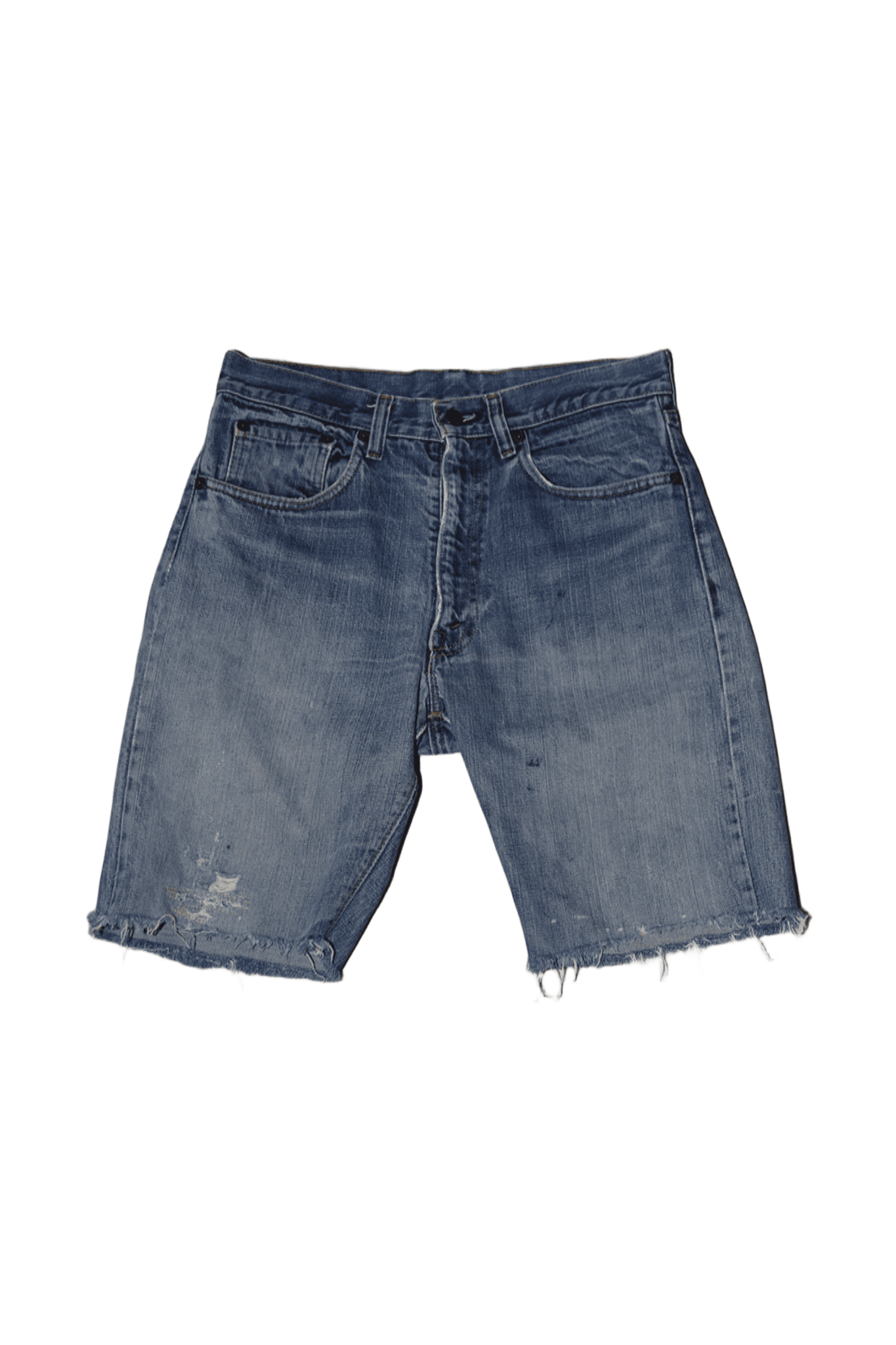 1970 LEVIS / 505 BIG E: CUT OFF DENIM SHORTS