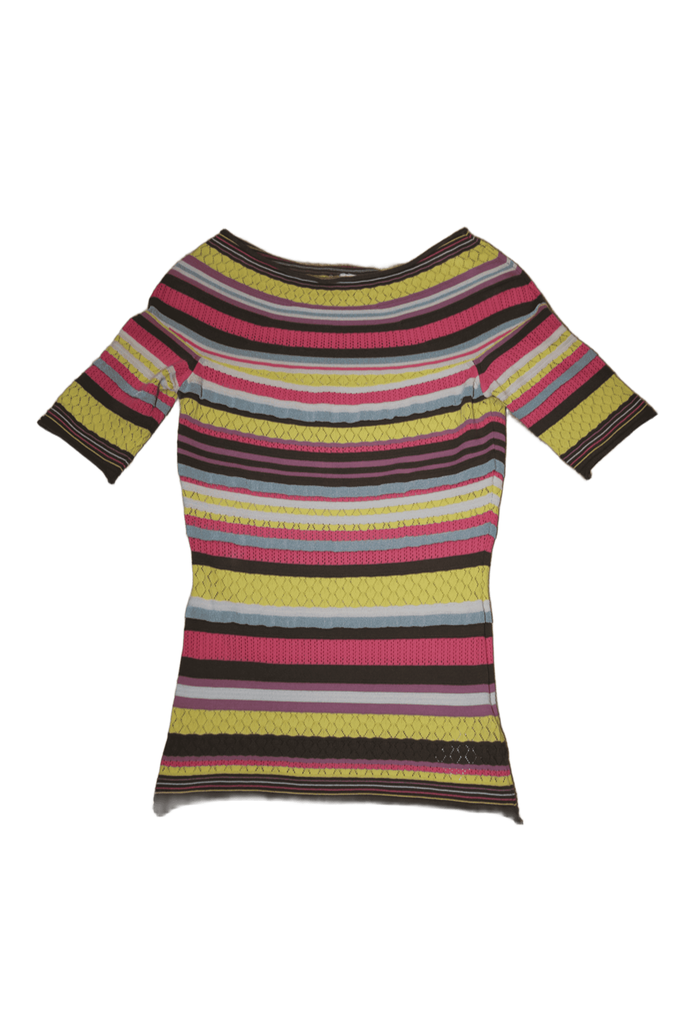 1990 VINTAGE / TECHNO LACE TIERED BORDER T-SHIRT