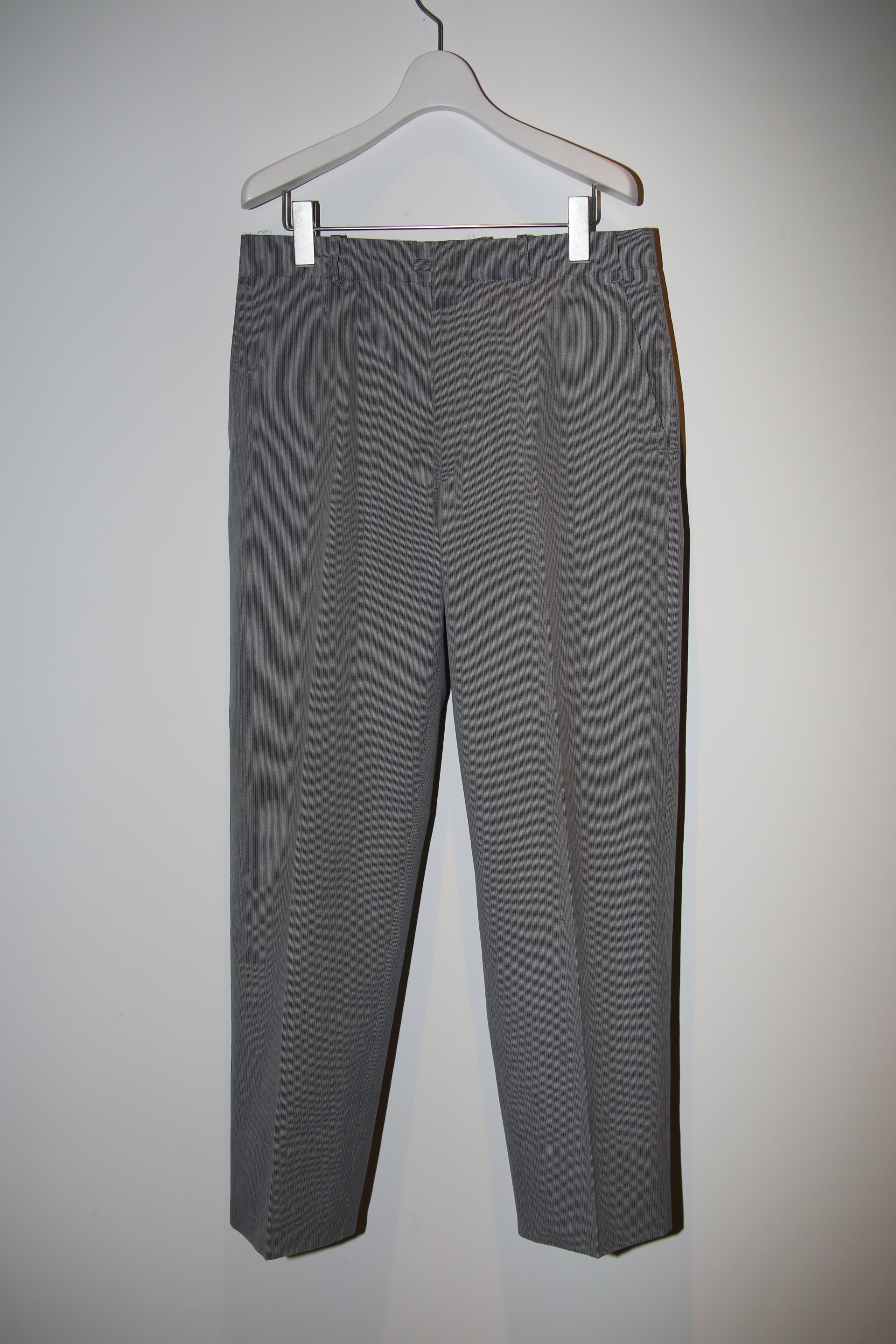 1990 DRIES VAN NOTEN / COTTN TAILORED SUIT IN LIGHT GREY : SIZE50