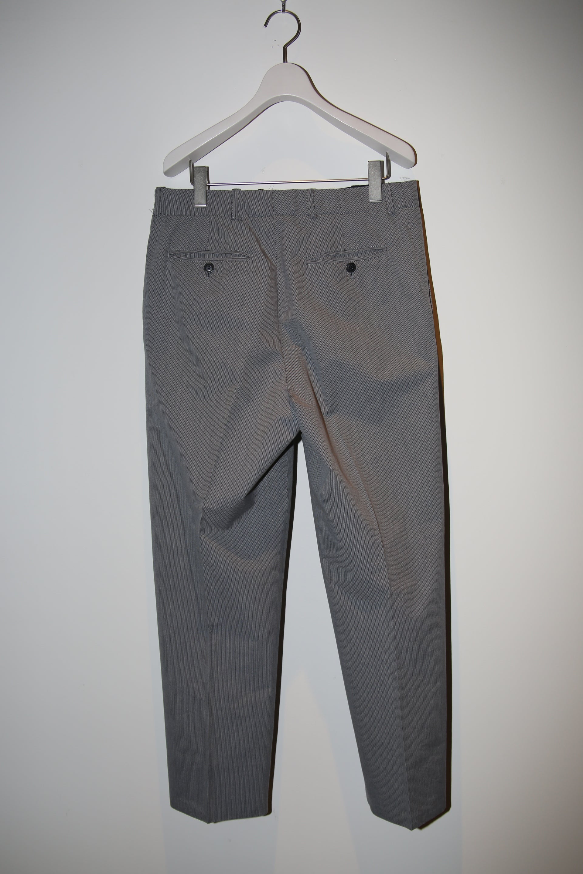 1990 DRIES VAN NOTEN / COTTN TAILORED SUIT IN LIGHT GREY : SIZE50