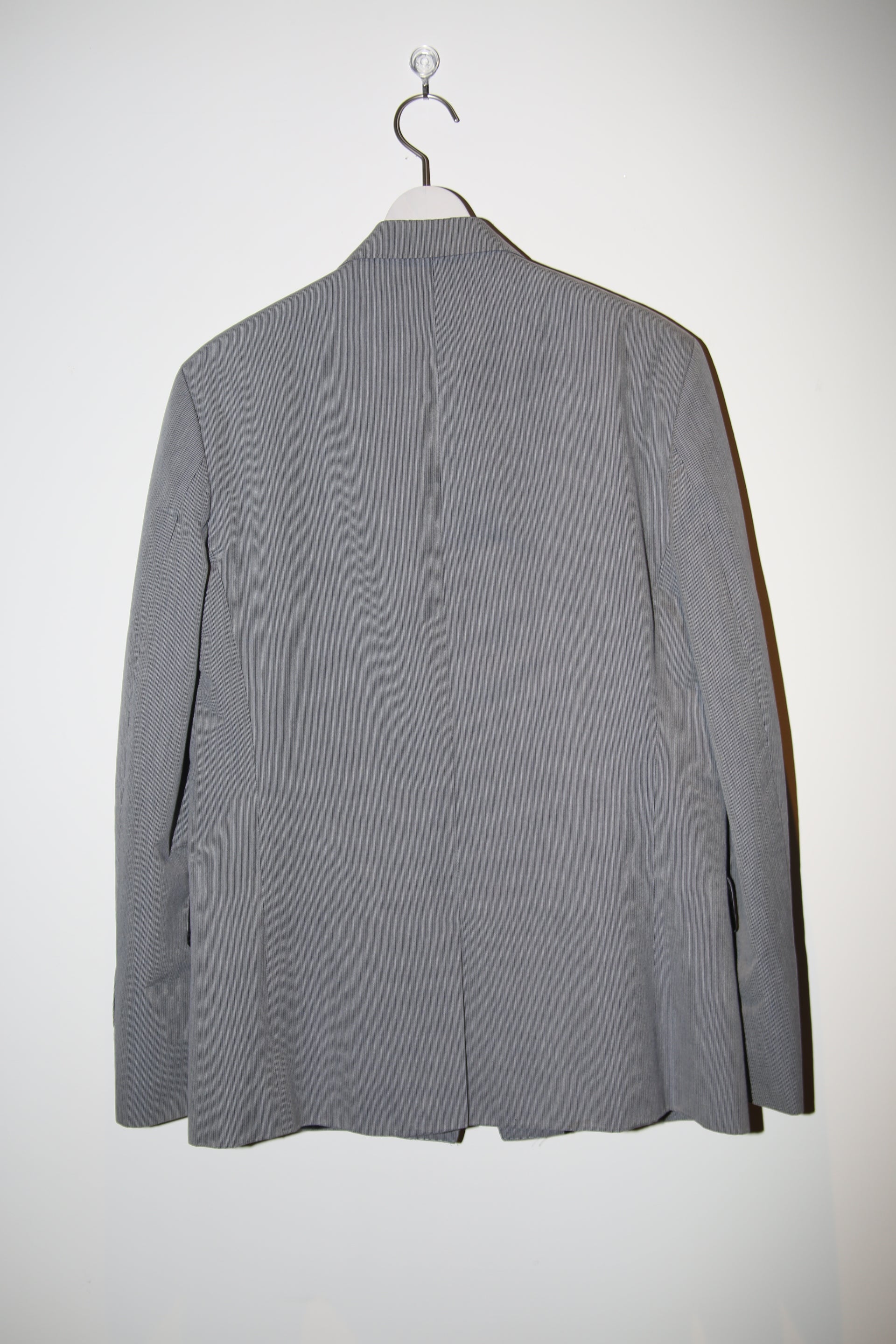 1990 DRIES VAN NOTEN / COTTN TAILORED SUIT IN LIGHT GREY : SIZE50