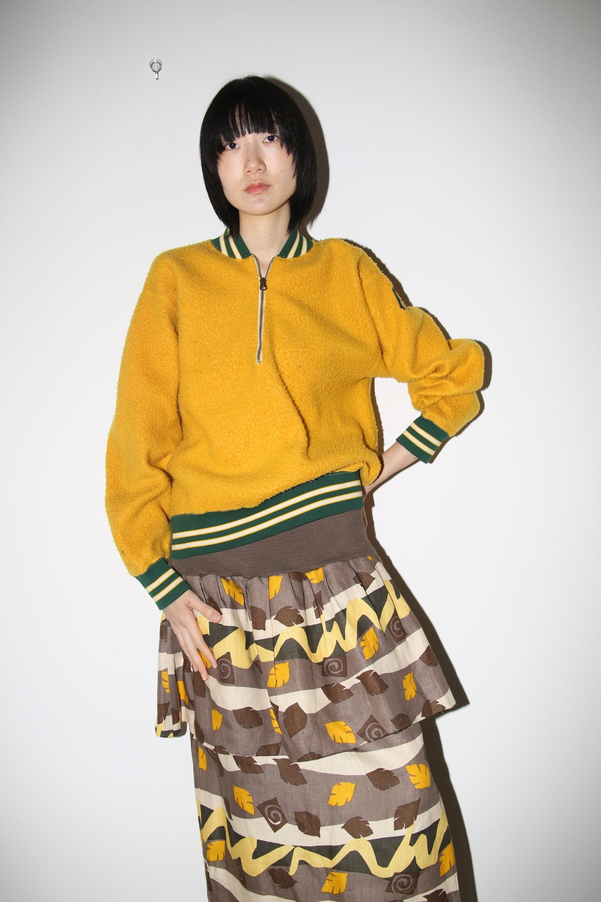 1960 CHAMPION PRODUCTS /. FLEECE PULLOVER SHIRT IN MUSTERED