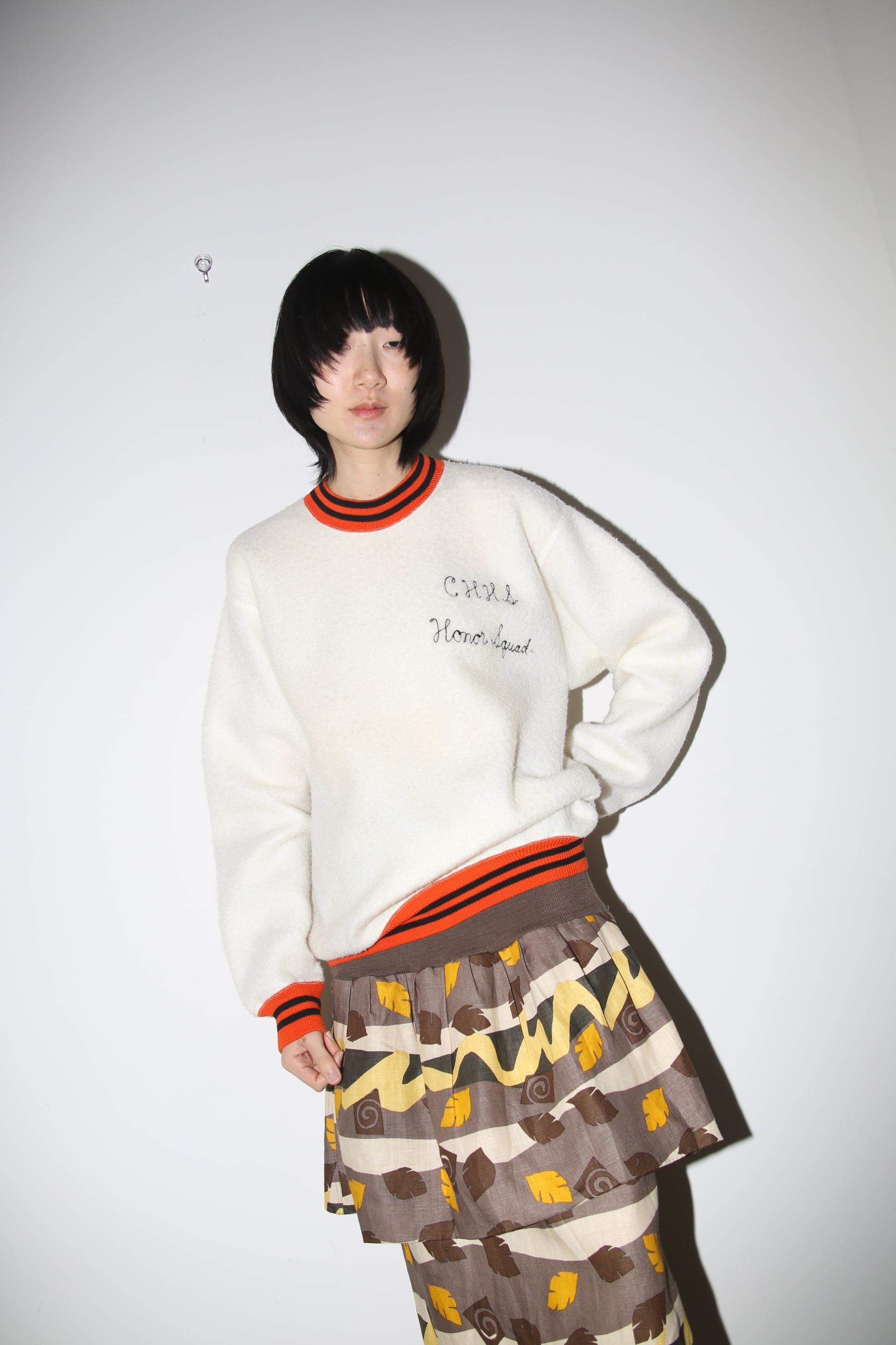 1960 CHAMPION / PULLOVER FLEECE SHIRT WITH EMBROIDERY