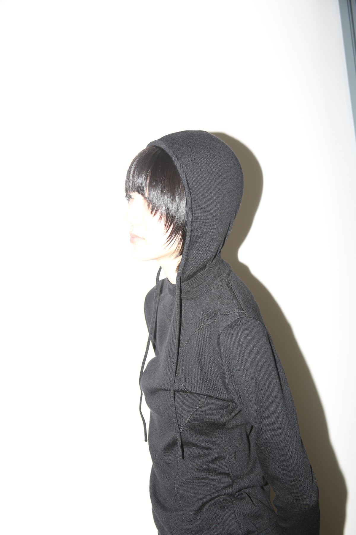 1990 CLAUDE MONTANA / PATCH WORK WOOL KNIT HOODIE