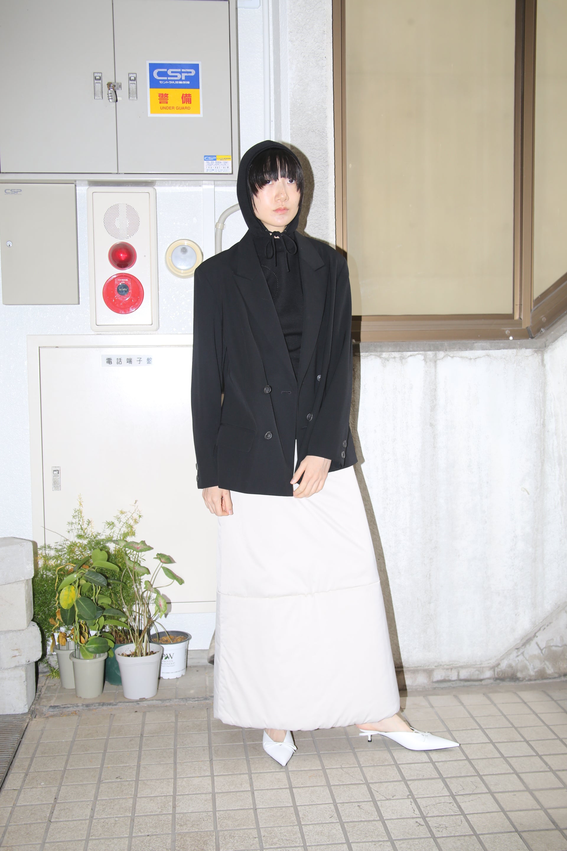 1980 YOHJI YAMAMOTO / DOUBLE BREASTED TAILORED JACKET IN WOOL GABADINE