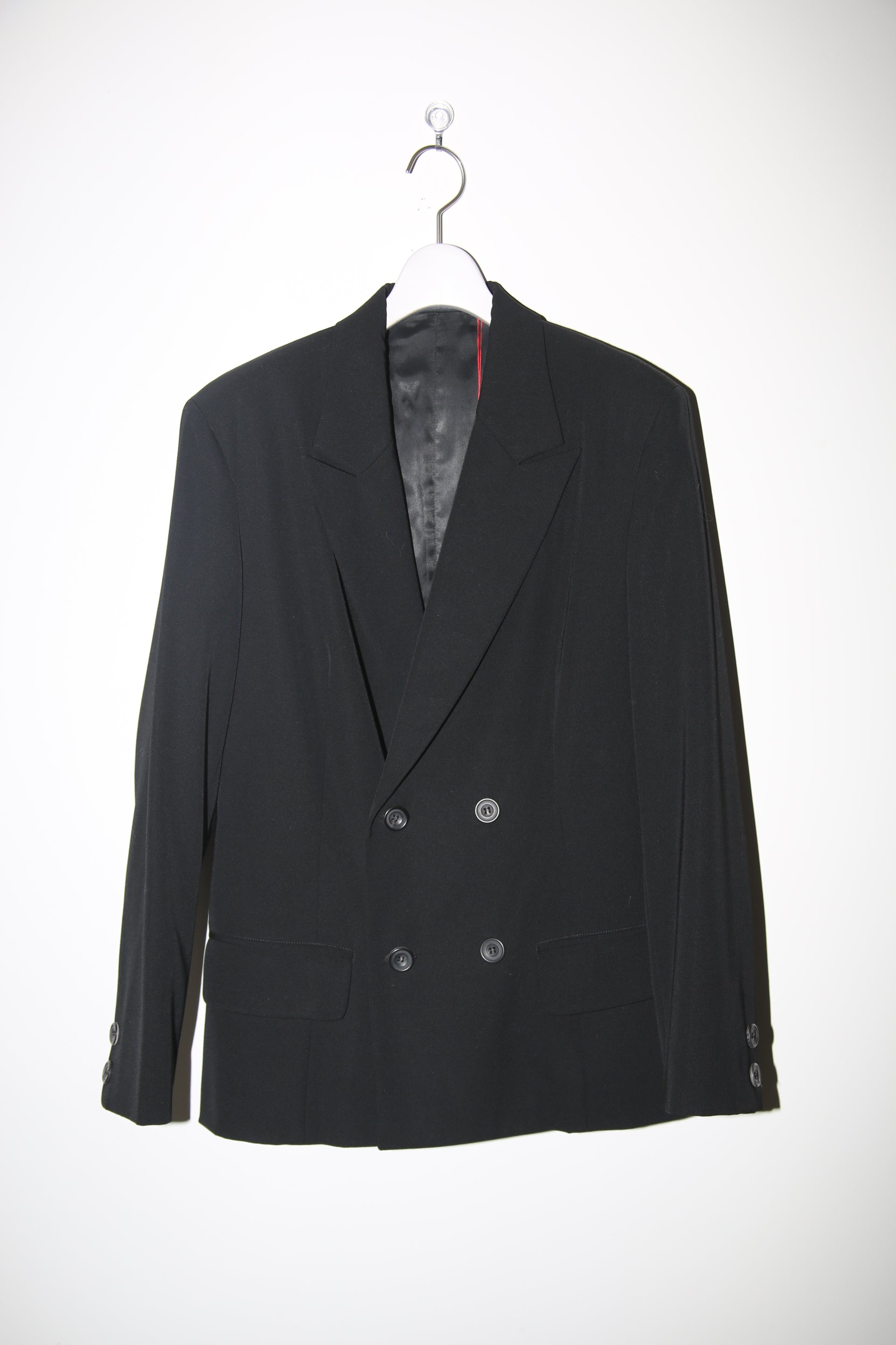 1980 YOHJI YAMAMOTO / DOUBLE BREASTED TAILORED JACKET IN WOOL