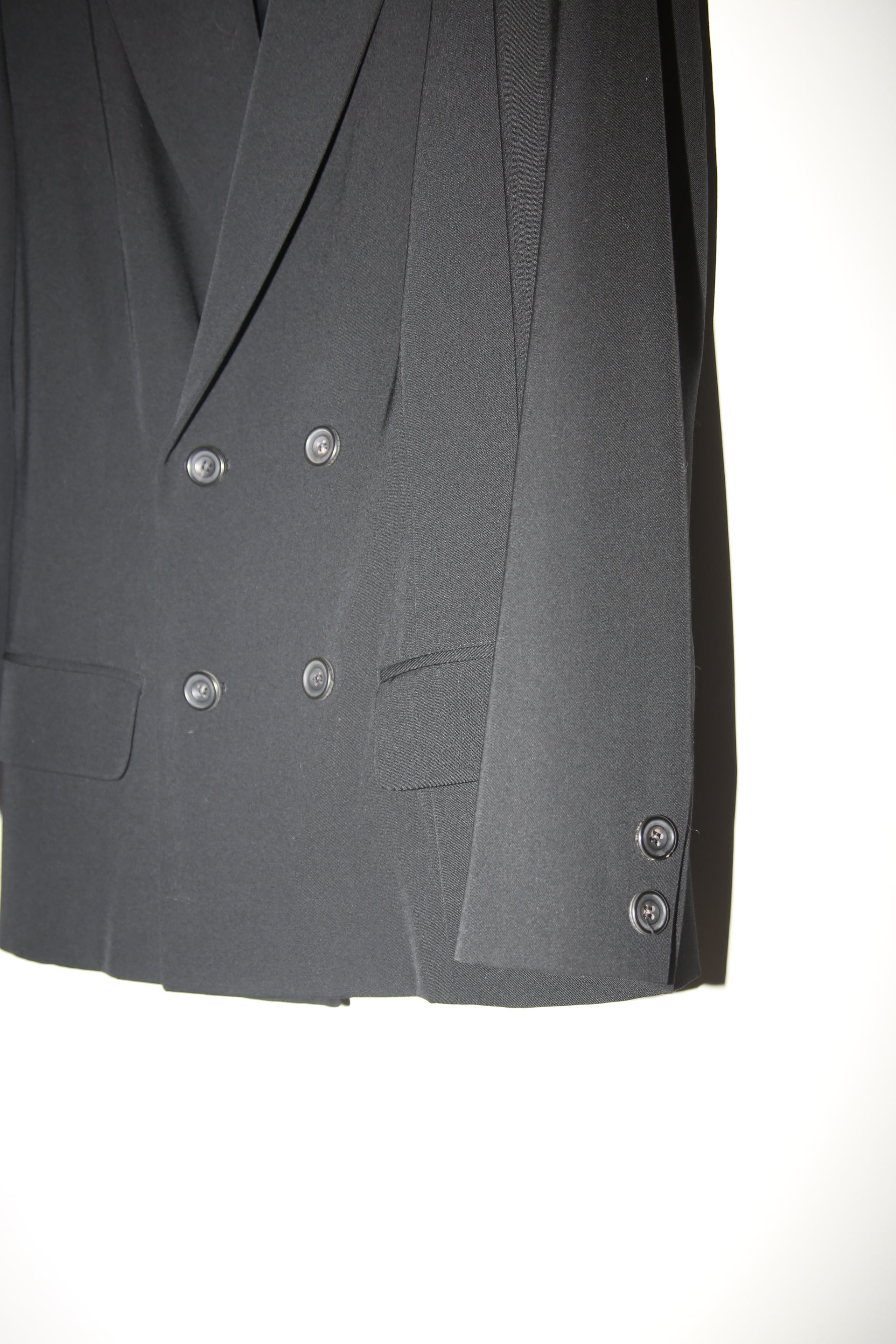 1980 YOHJI YAMAMOTO / DOUBLE BREASTED TAILORED JACKET IN WOOL