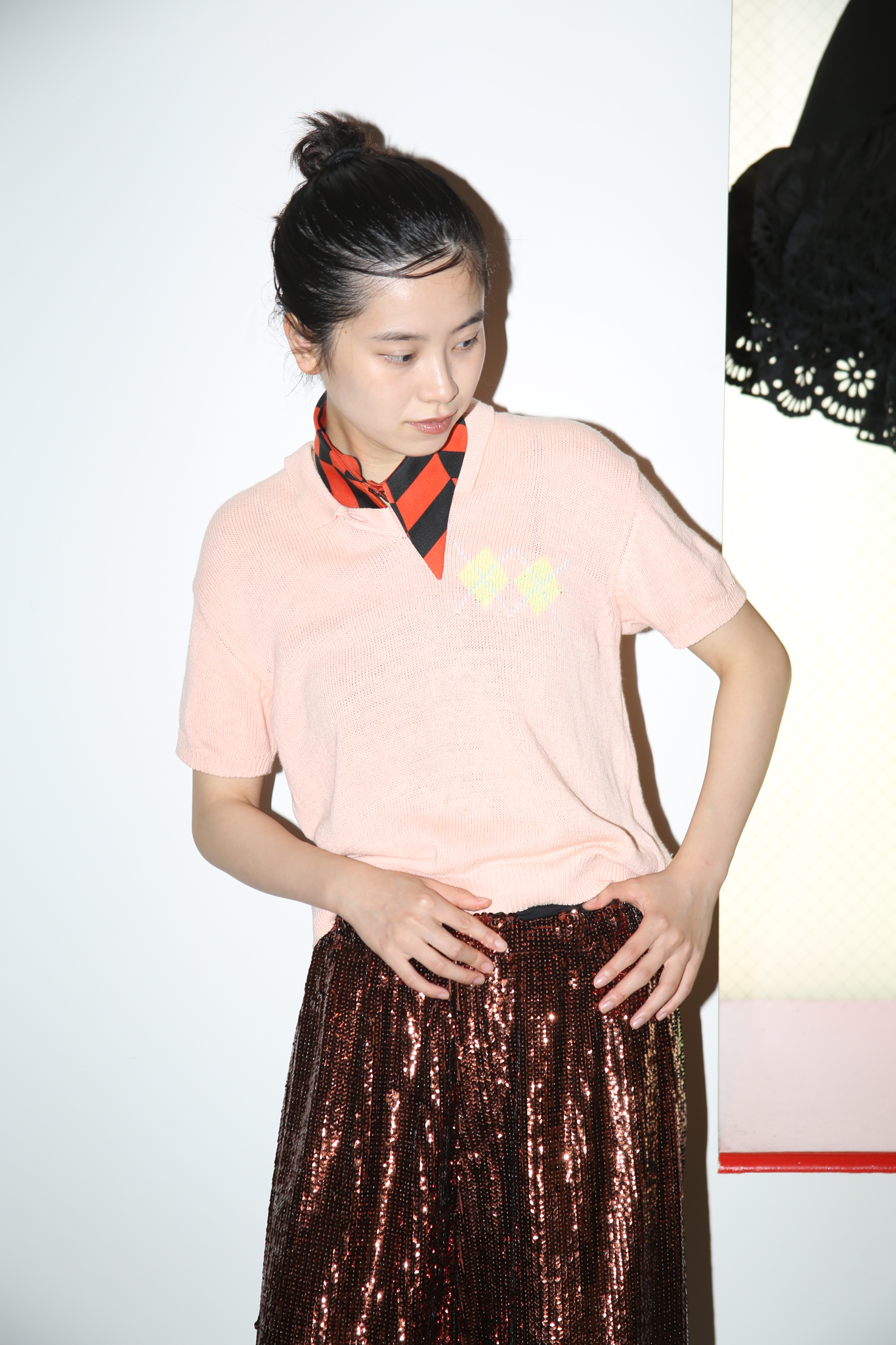 MIU MIU / DETACHABLE SHIRT COLLAR IN POLYESTER
