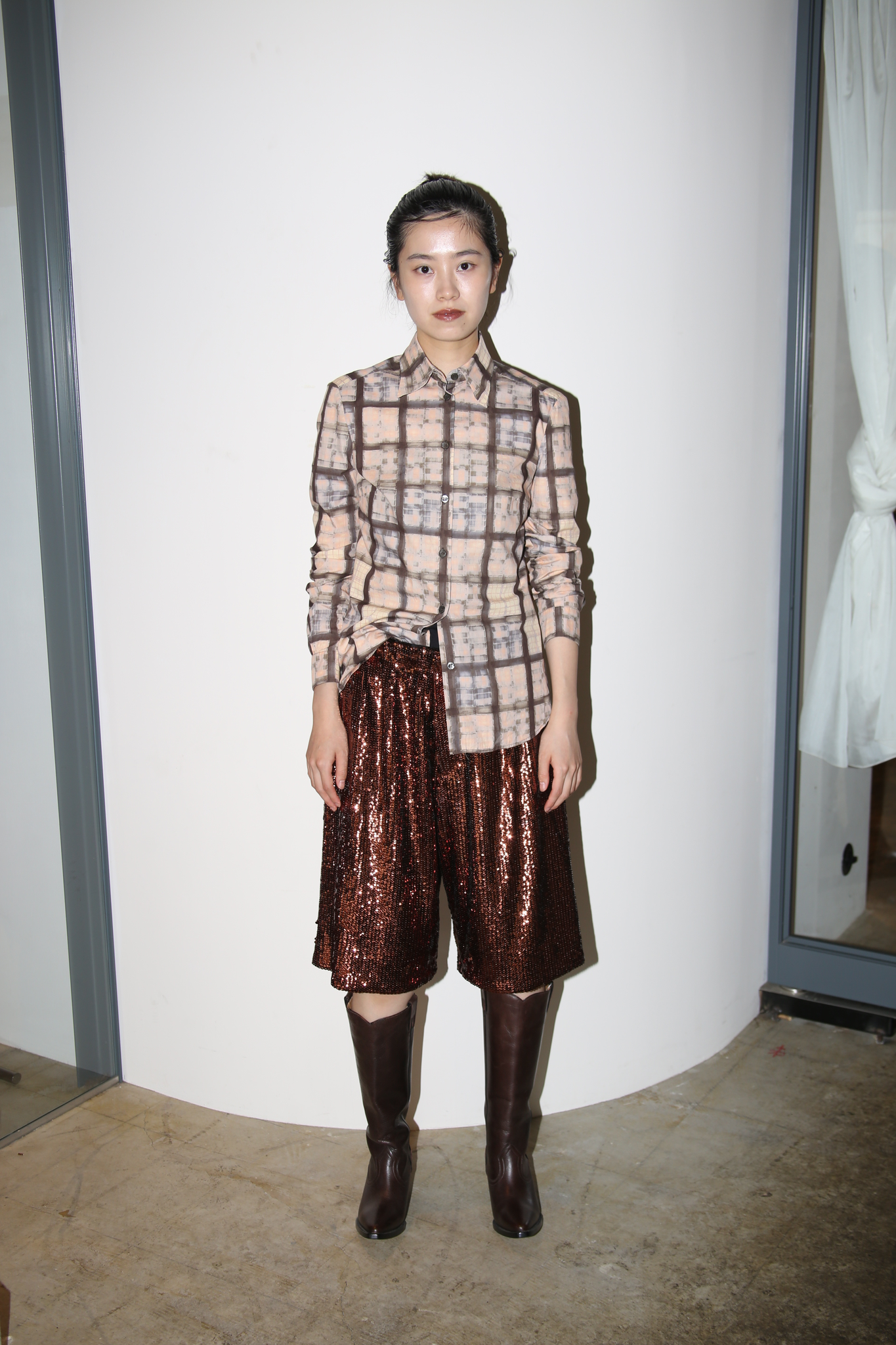 2000 MIU MIU / trompe-l'oeil COTTON SHIRT
