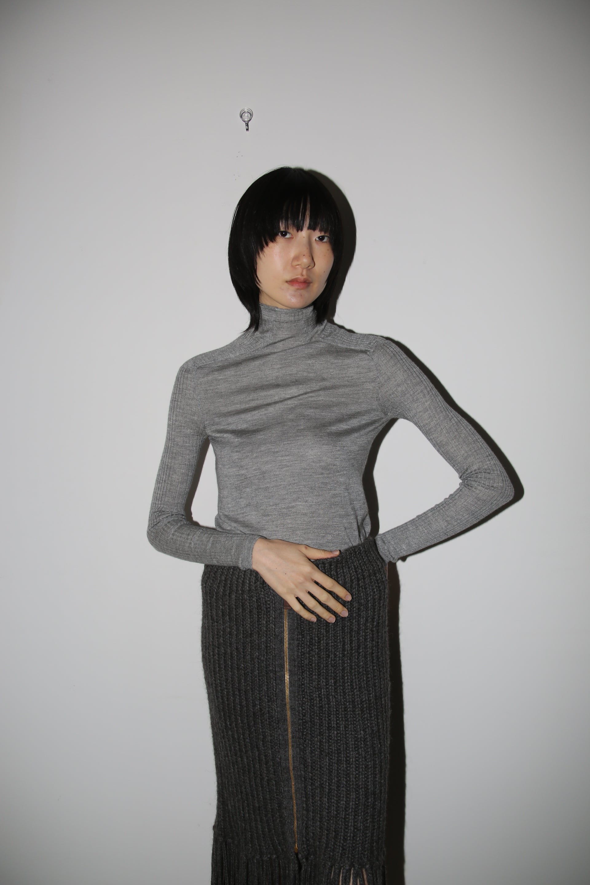 JIL SANDER / HIGH NECK SILK CASHMERE KNIT SWEATER – fernweh