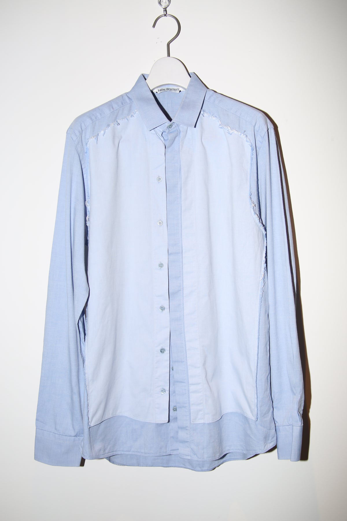 2000 NEIL BARRETT / LAYER PANEL DRESS SHIRT IN COTTON