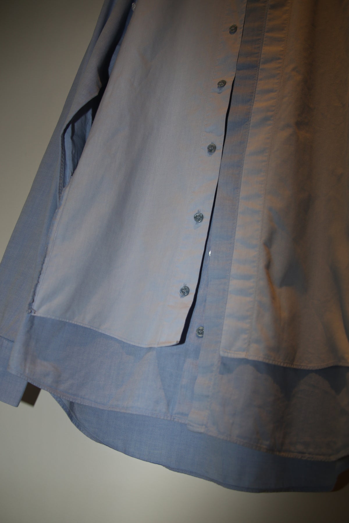 2000 NEIL BARRETT / LAYER PANEL DRESS SHIRT IN COTTON