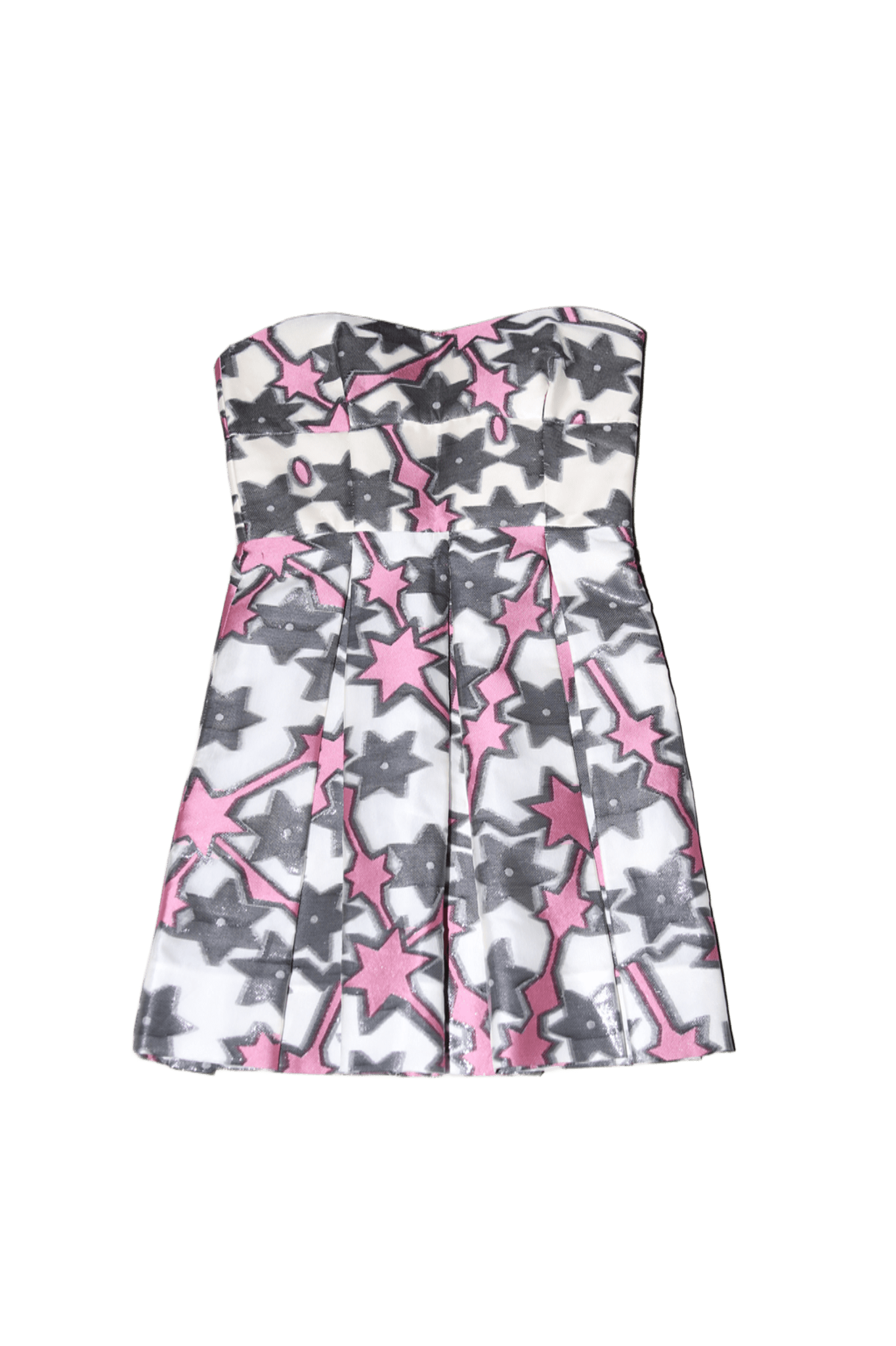 2011 MIU MIU / BARE TOP MINI DRESS IN SILK JACQUARD