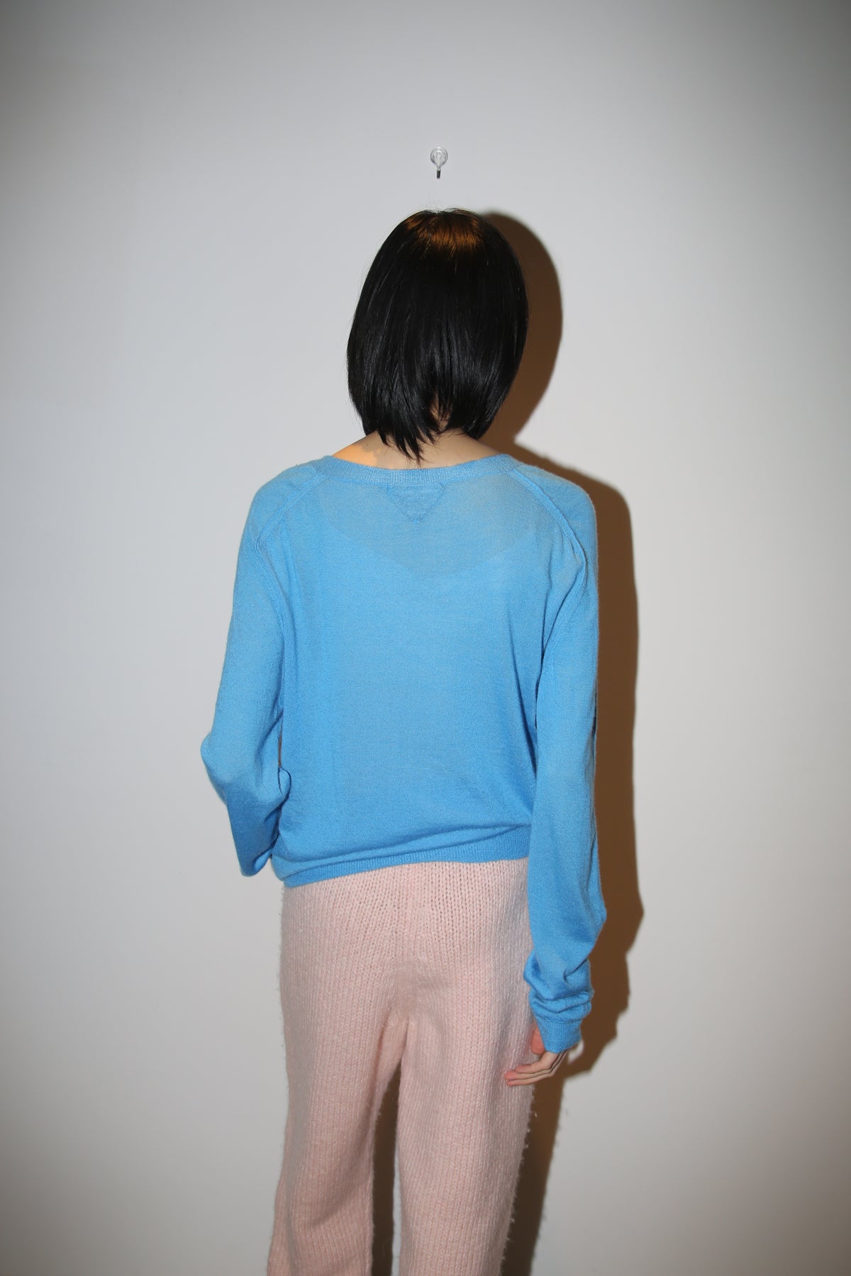 2020 BOTTEGA VENETA / CASHMERE KNIT SWEATER IN AQUA BLUE