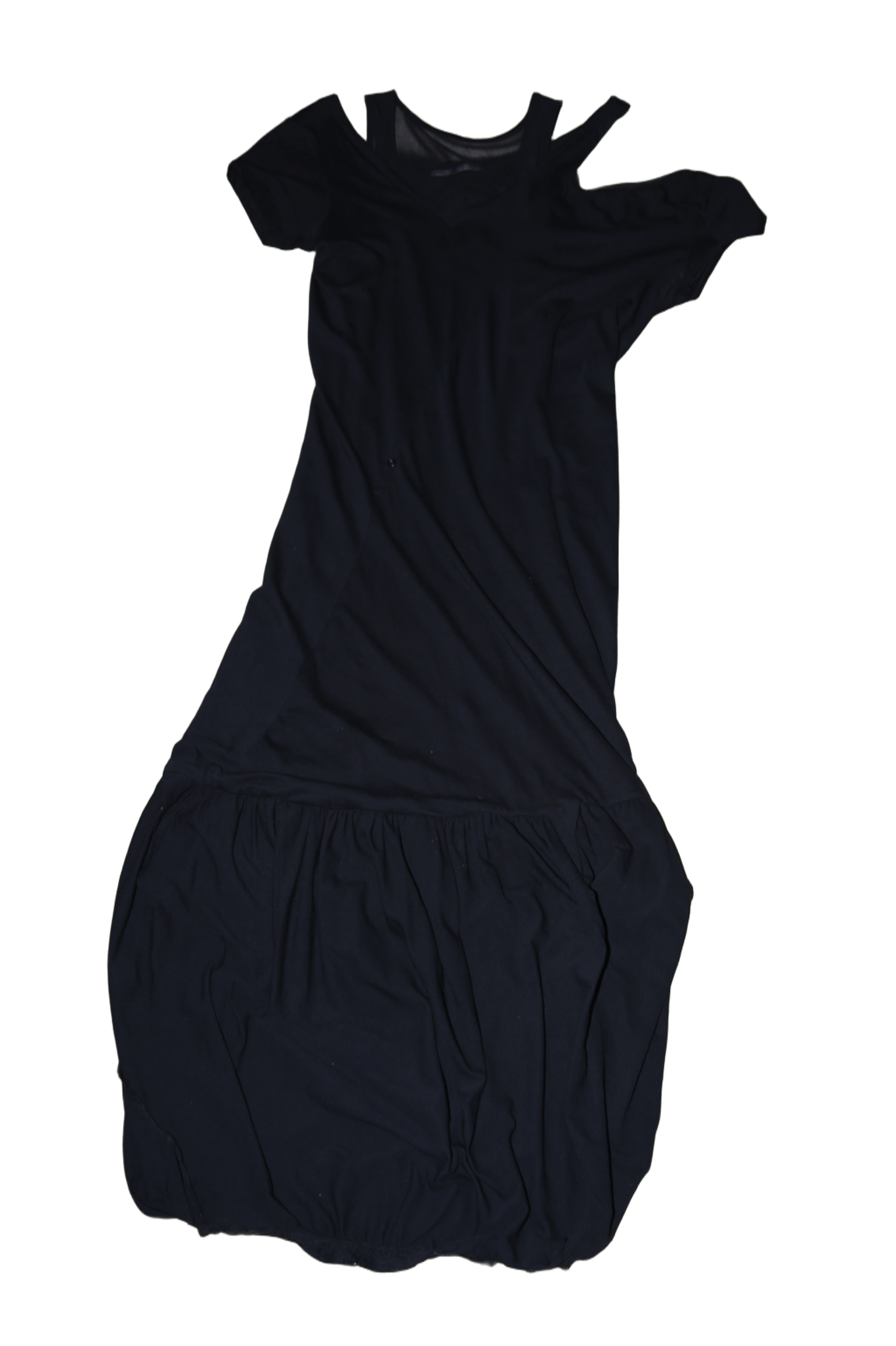 2000 MARITHÉ FRANÇOIS GIRBAUD / TWIST DRAPING LAYER DRESS IN CUTSEW AND MESH