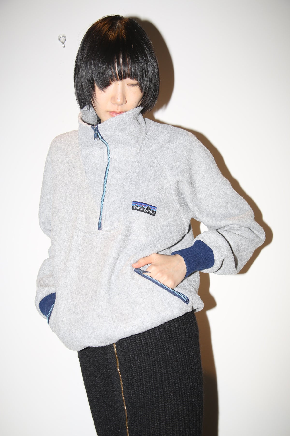1980 PATAGONIA / FLEECE PULLOVER JACKET IN GREY