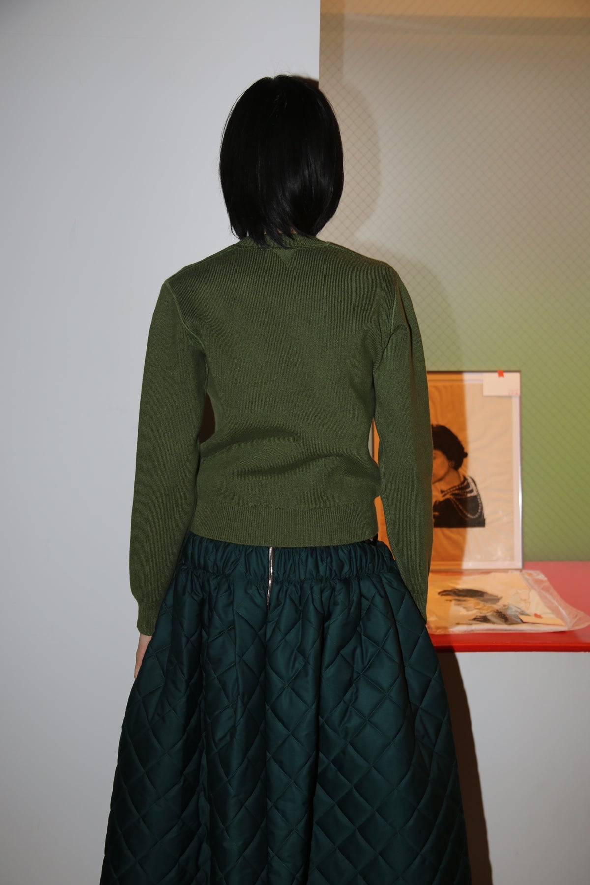 2020 BOTTEGA VENETA / COTTON KNIT SWEATER WITH SQUARE NECK