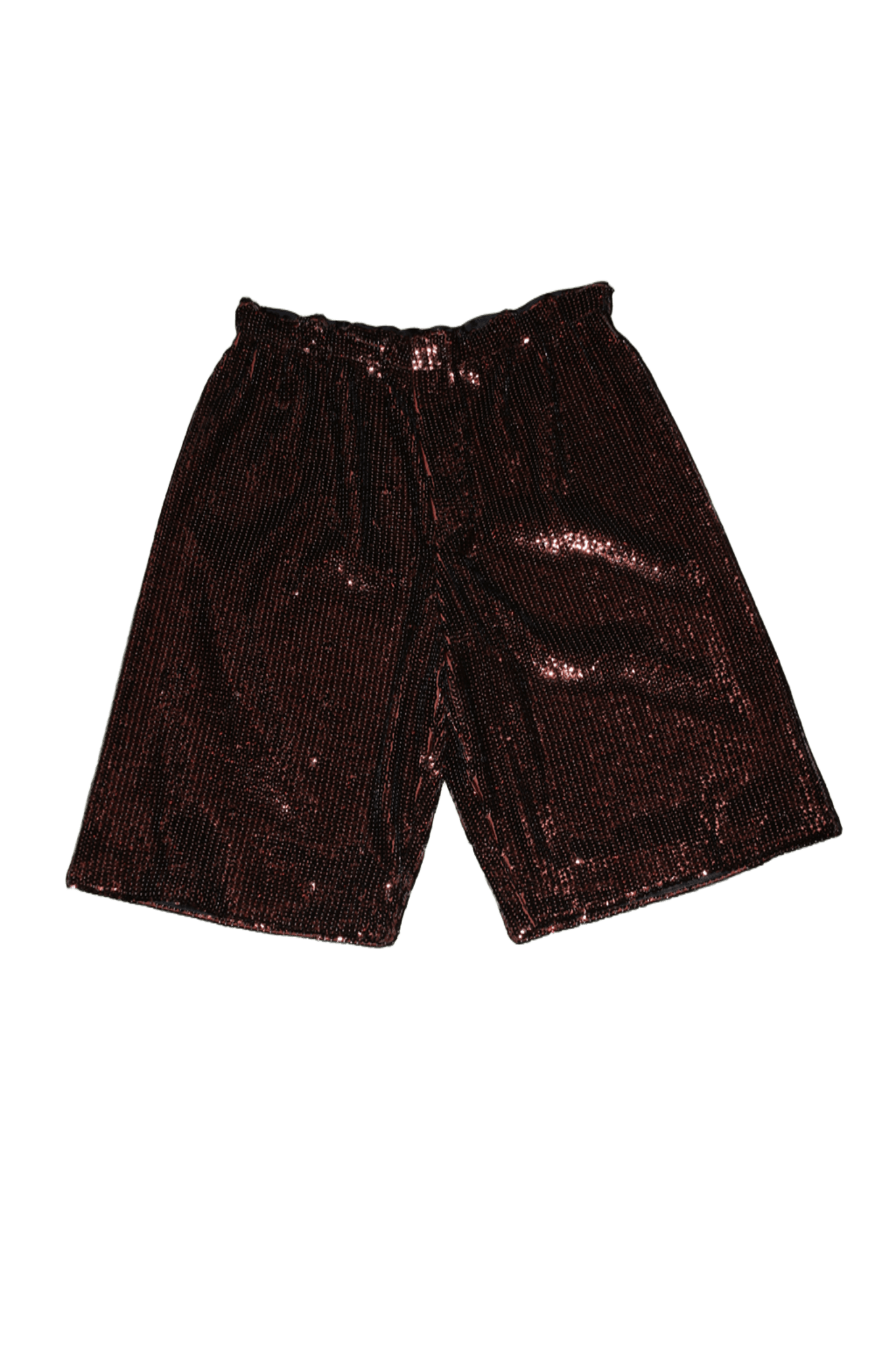 2021 MERYLL ROGGE <USED> / SEQUIN BOAD SHORTS IN BROWN