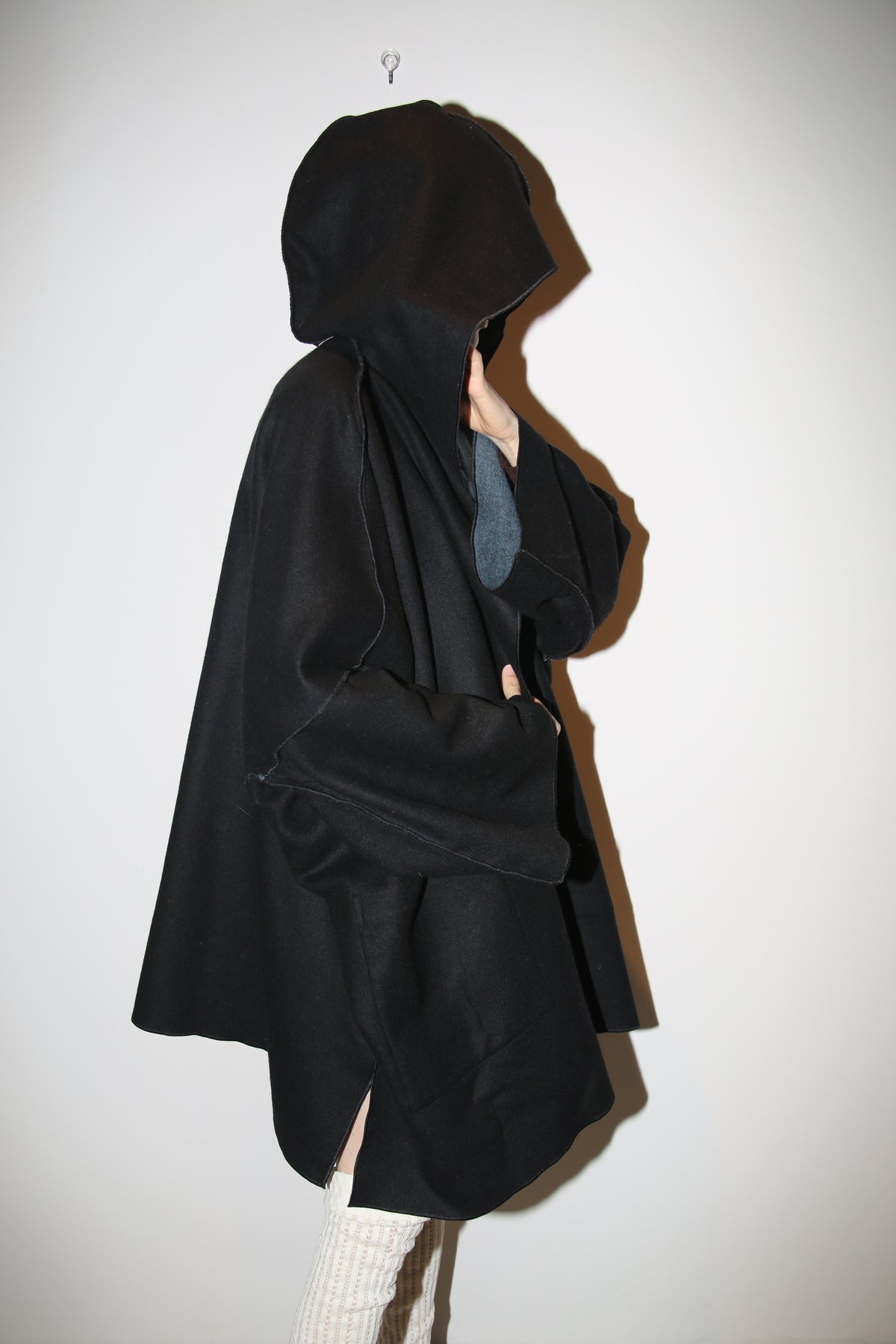 1990 ESKANDAR / CASHMERE WOOL RIVER COAT IN PETROL BLUE