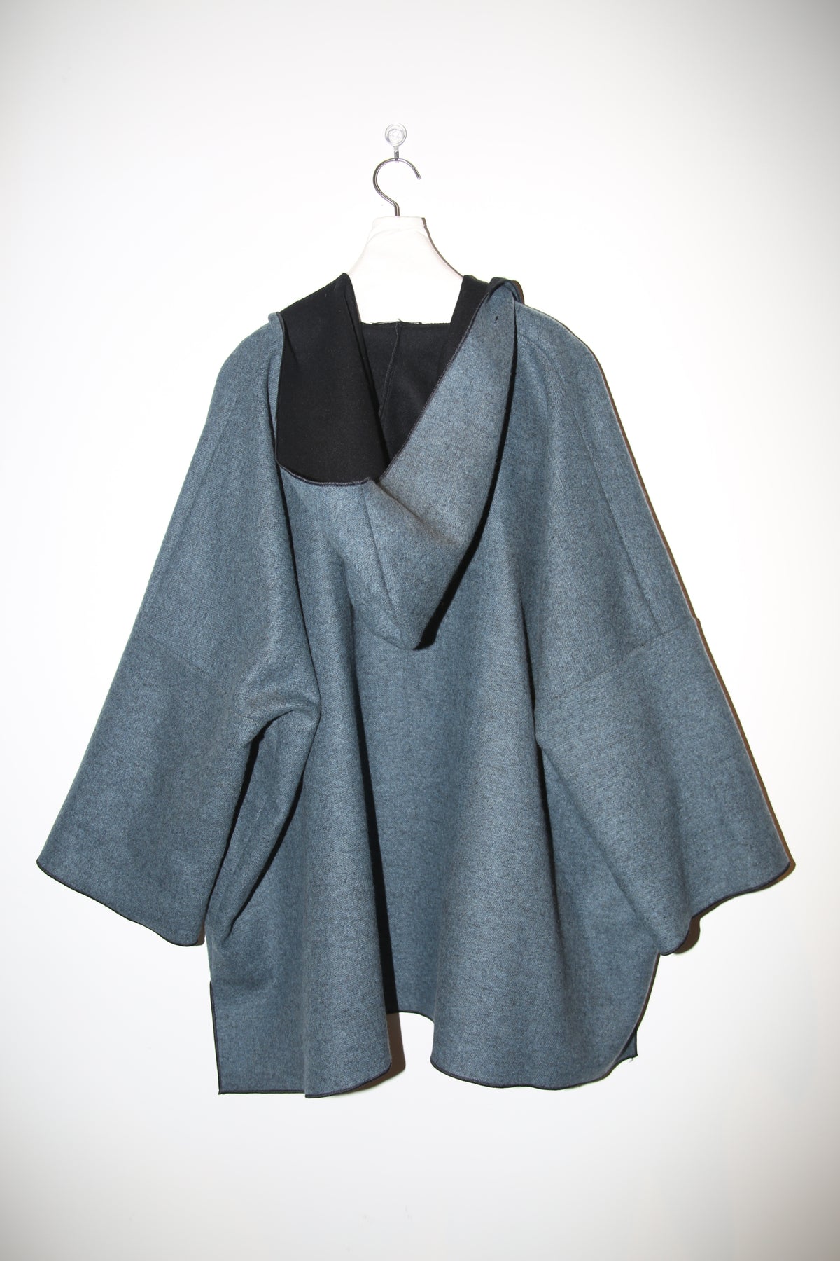 1990 ESKANDAR / CASHMERE WOOL RIVER COAT IN PETROL BLUE