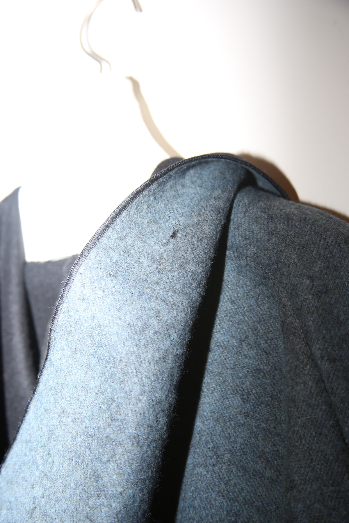 1990 ESKANDAR / CASHMERE WOOL RIVER COAT IN PETROL BLUE