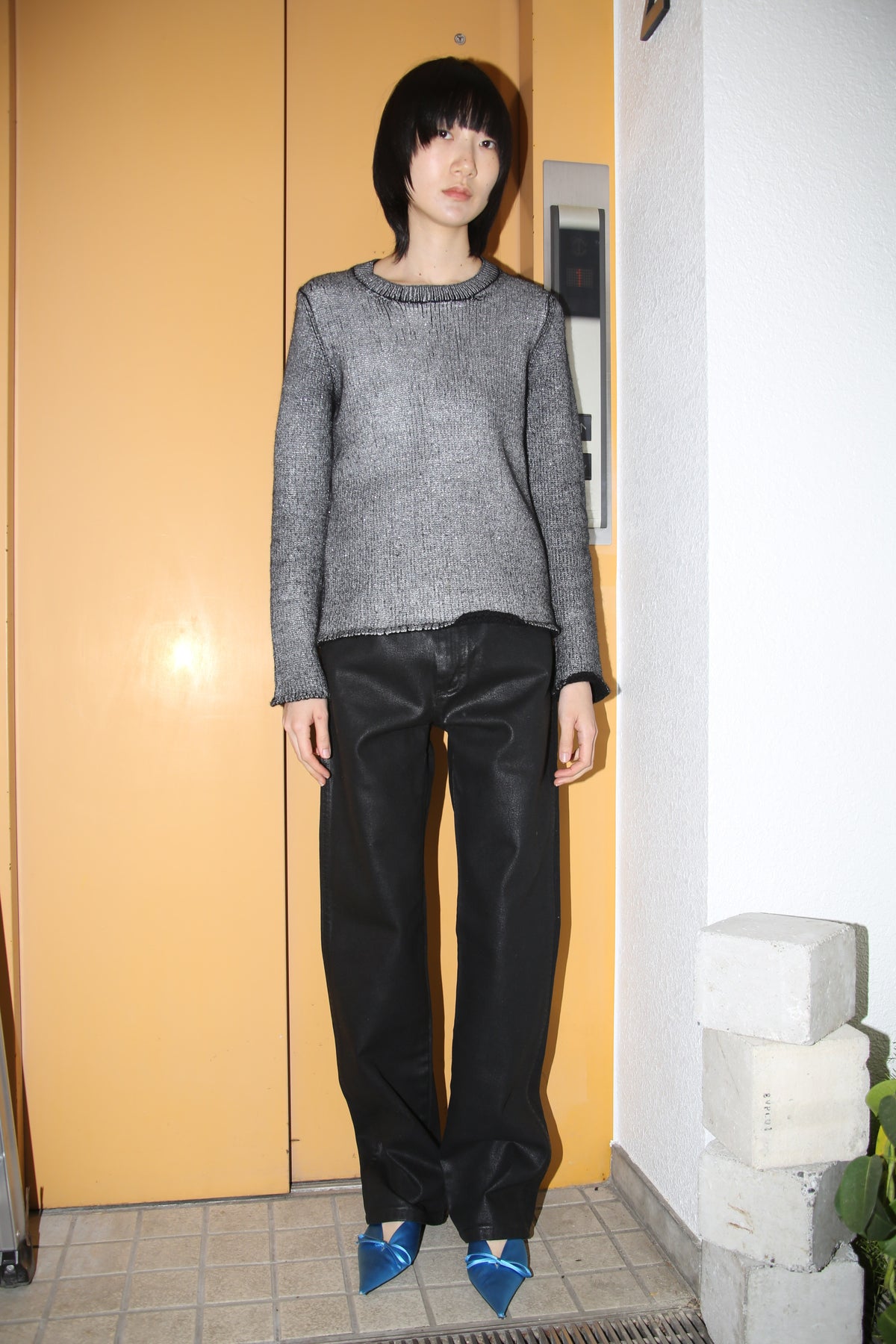 2000 WRANGLER / COATING BLACK DENIM PANTS