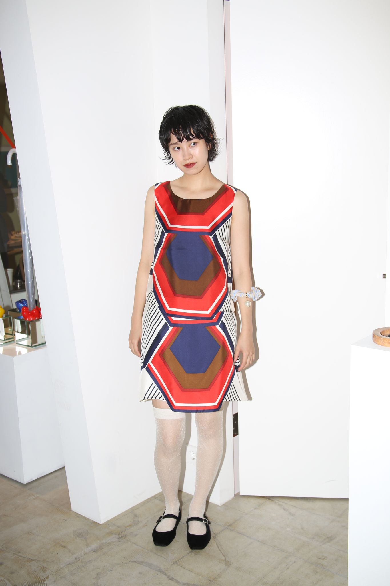 2005 MIU MIU / SILK TOP WITH ALL OVER PRINT