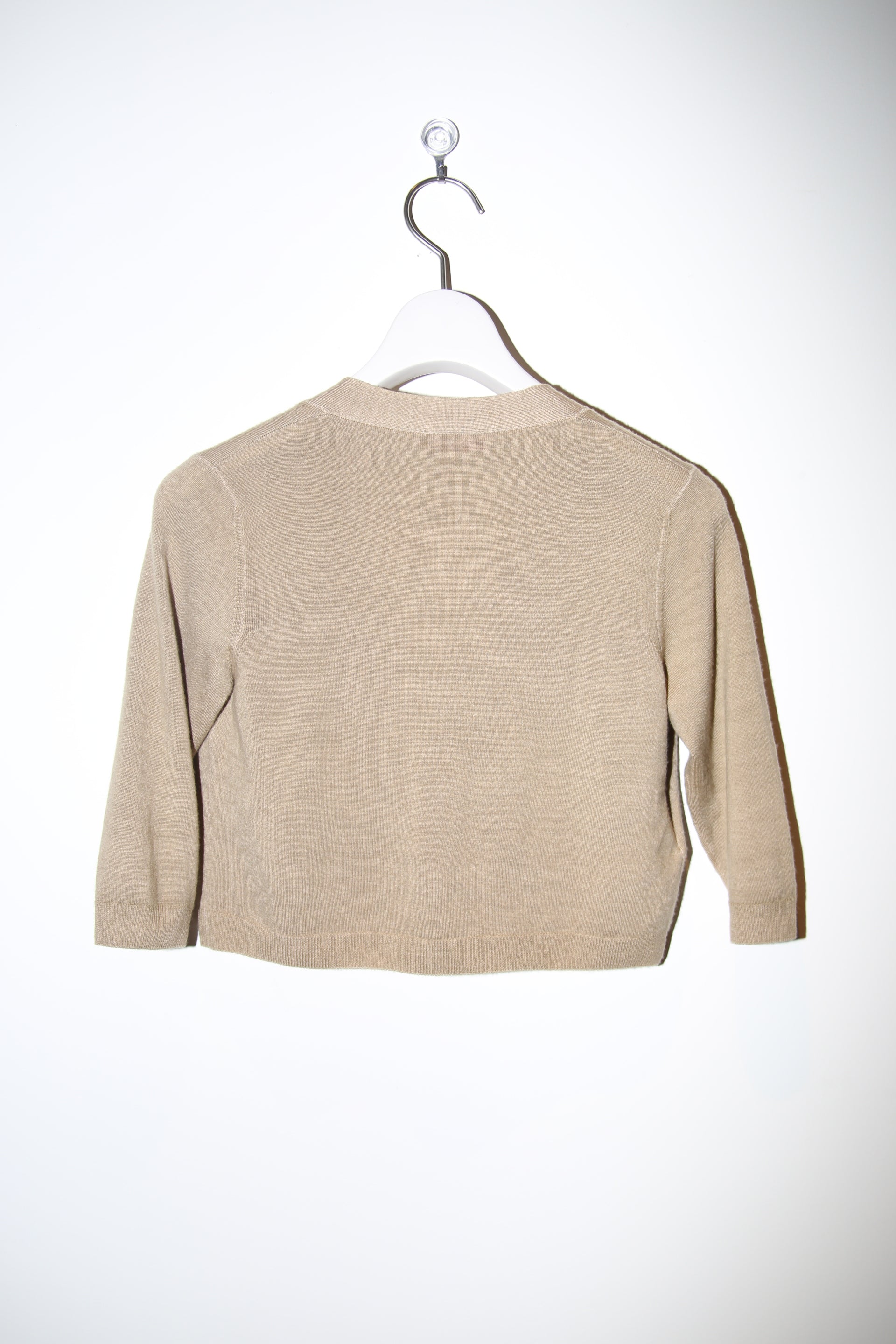 2011 PRADA / CROPPED CASHMERE WOOL CARDIGAN IN GREYGE