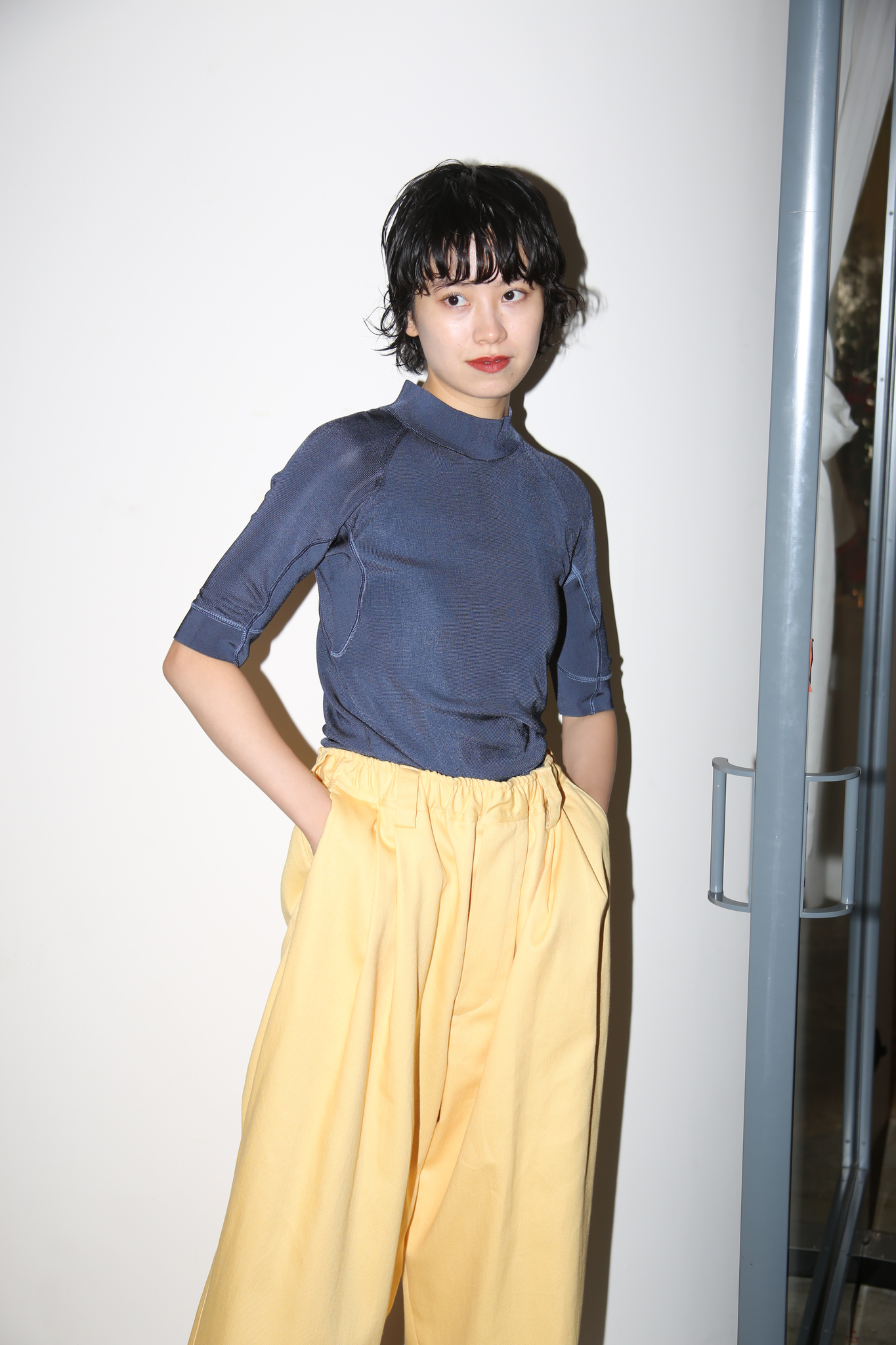 2010 PRADA / SCUVA DETAIL VISCOSE KNIT TOP IN NAVY