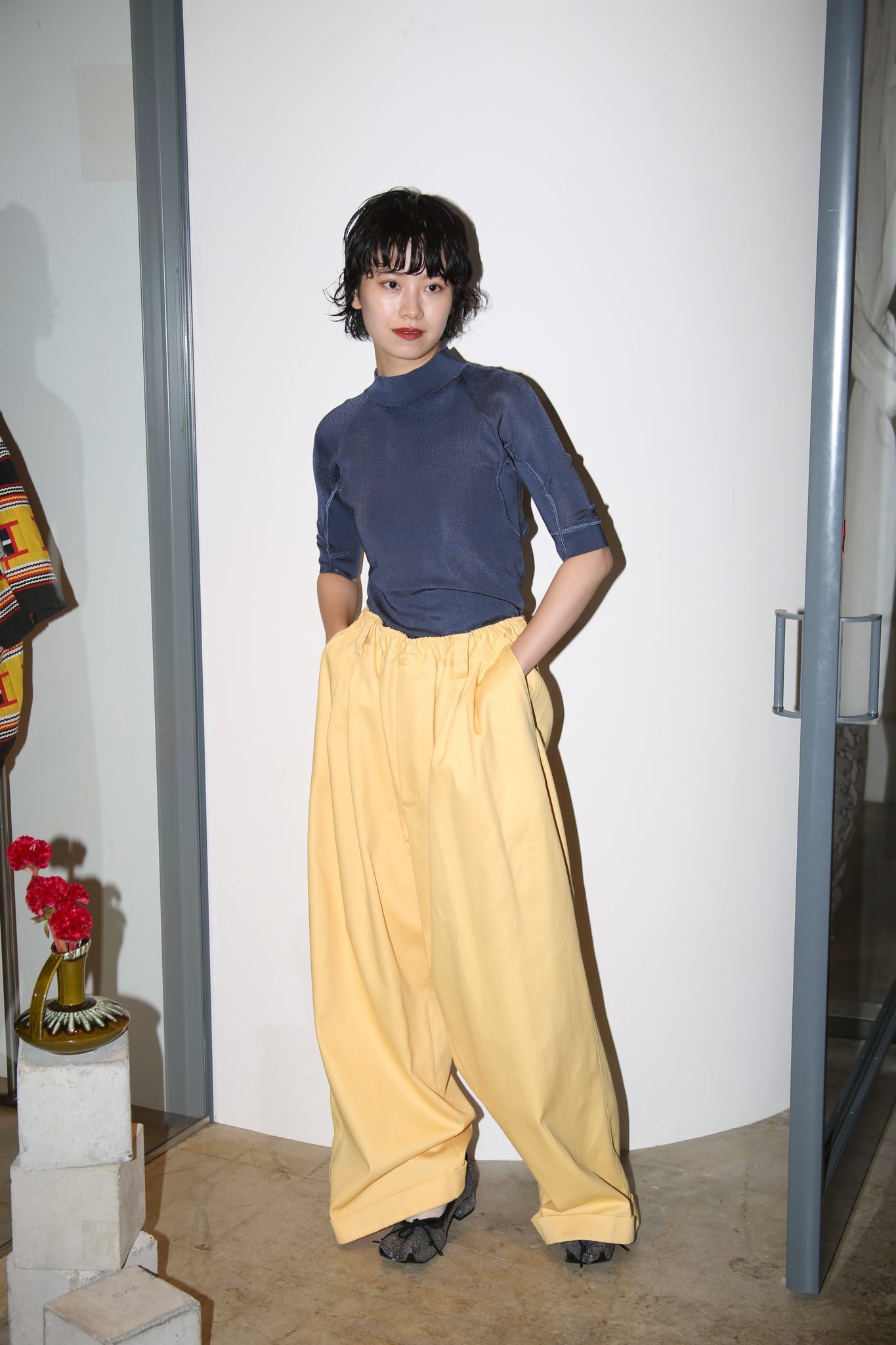 2010 PRADA / SCUVA DETAIL VISCOSE KNIT TOP IN NAVY