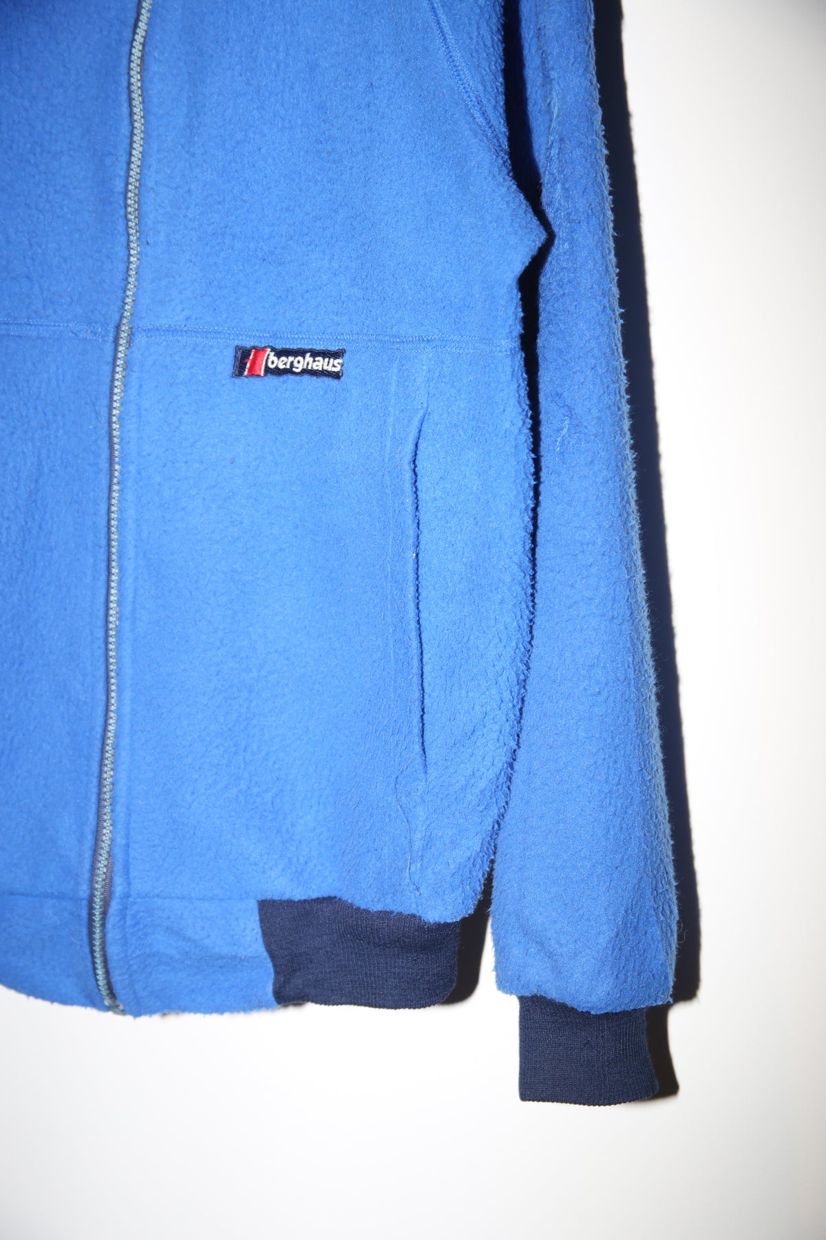 1980 BERGHAUS / POLARTEC FLEECE JACKET IN BLUE : SIZE M