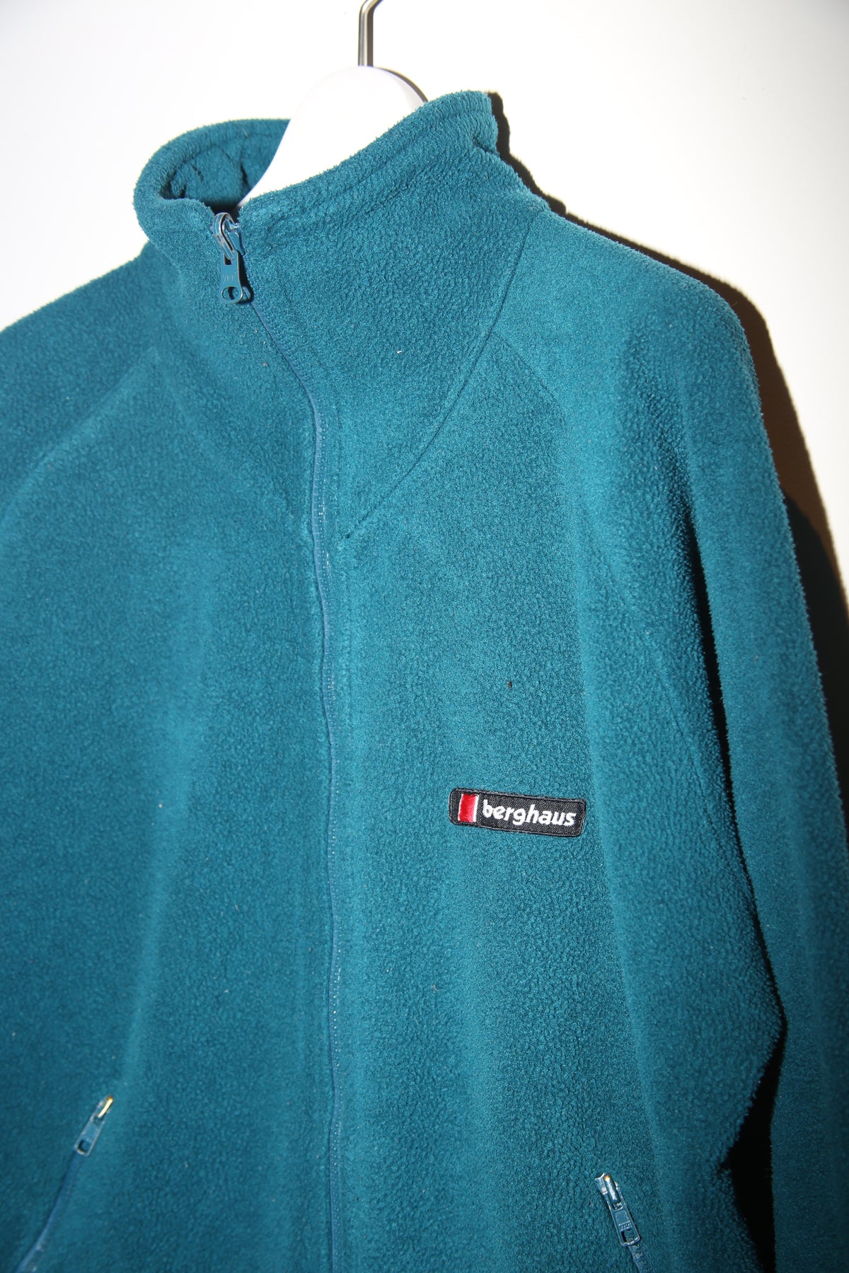 1990 BERGHAUS / POLARTEC FLEECE JACKET IN TEAL : SIZE S